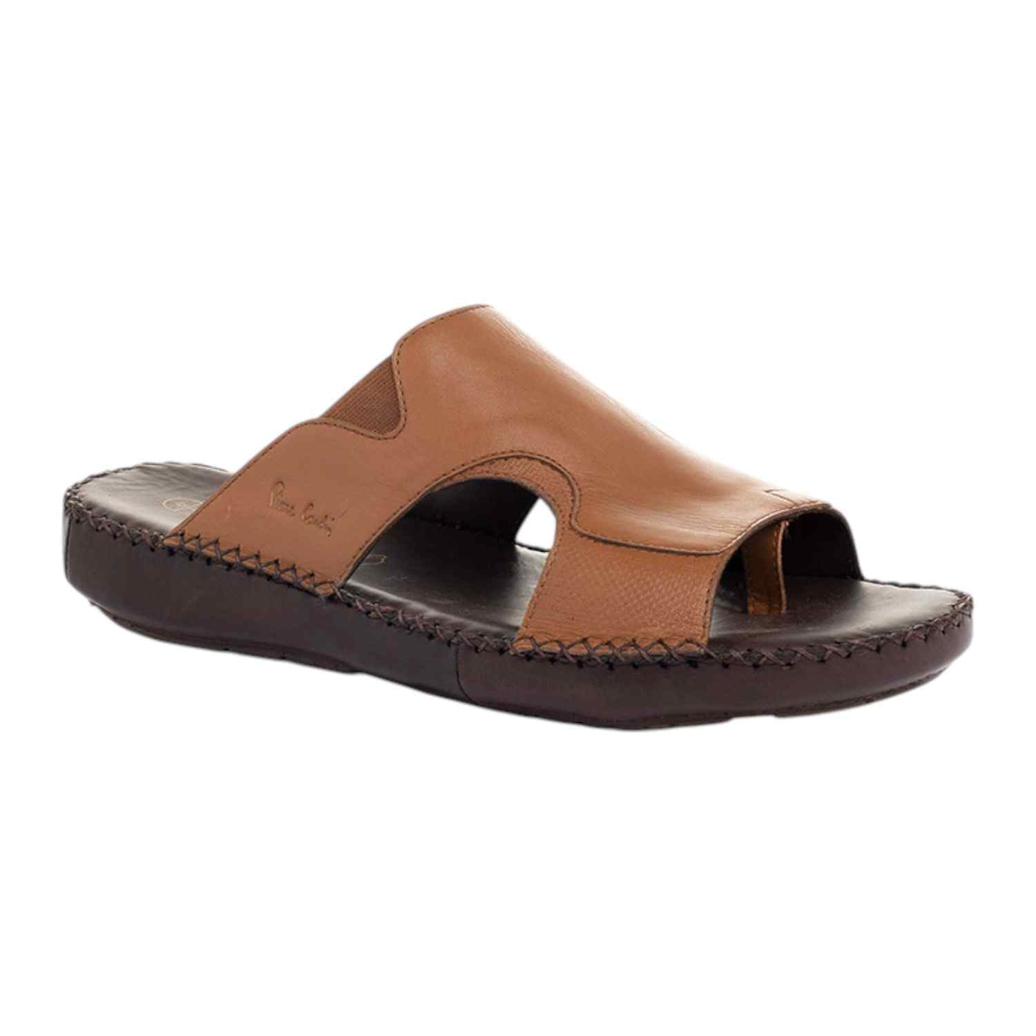 Mens Leather slipper Tan