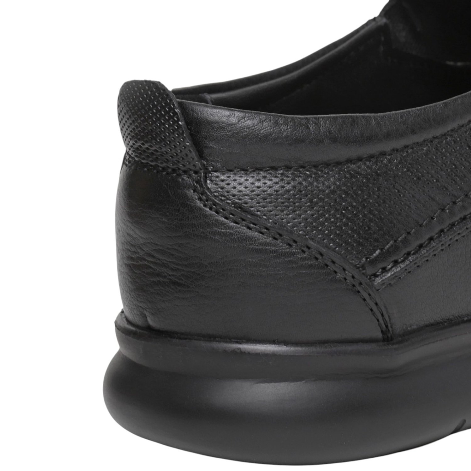 Polished Professional Men Black Leather Comfort Slip-On Shoes