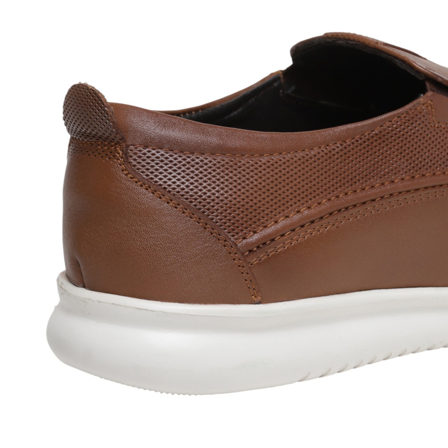 Polished Professional Men Brown Leather Comfort Slip-On Shoes
