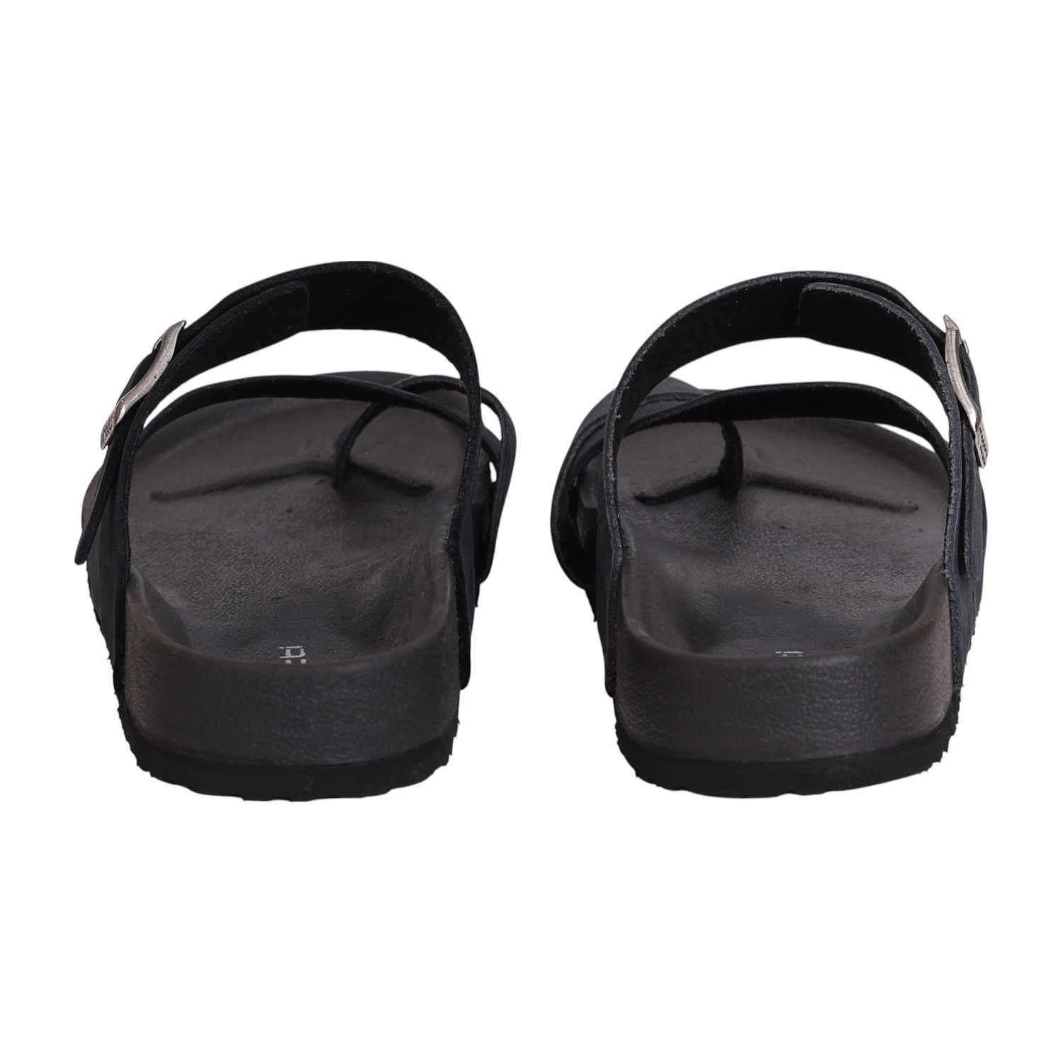 Men Navy Blue Two-Strap Toe-Loop Sandal