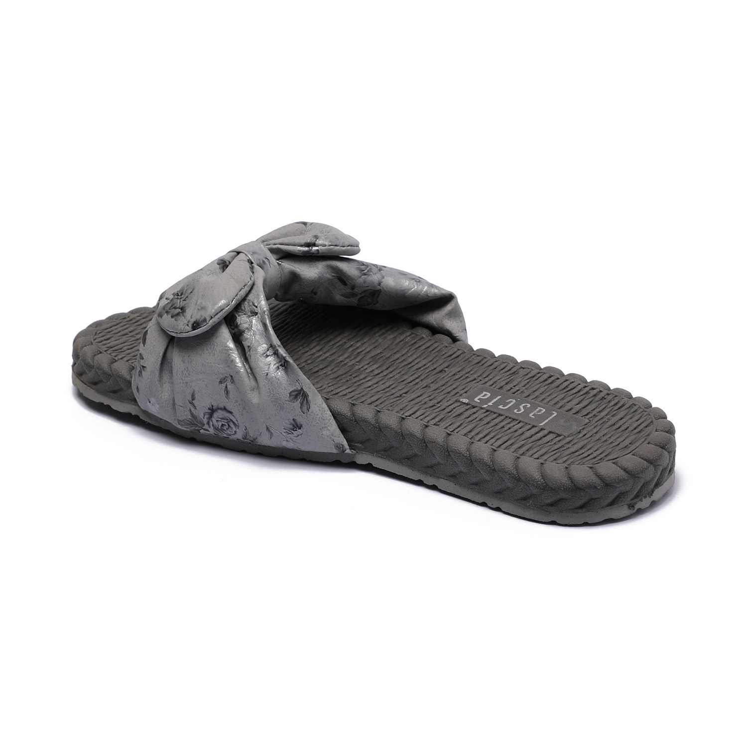 Grey Casual Flats with Bow Detailing for Women