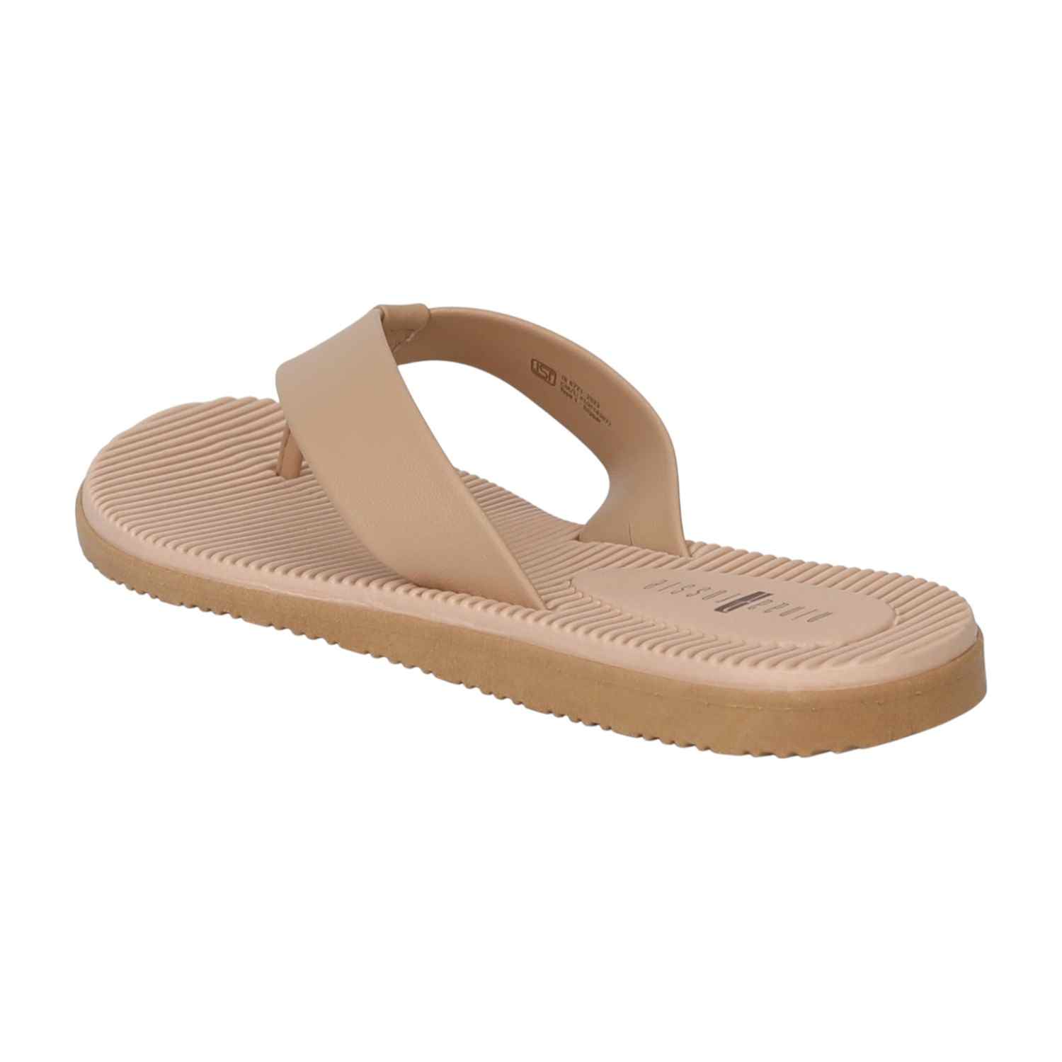Women Blush Ribbed Comfort Thongs