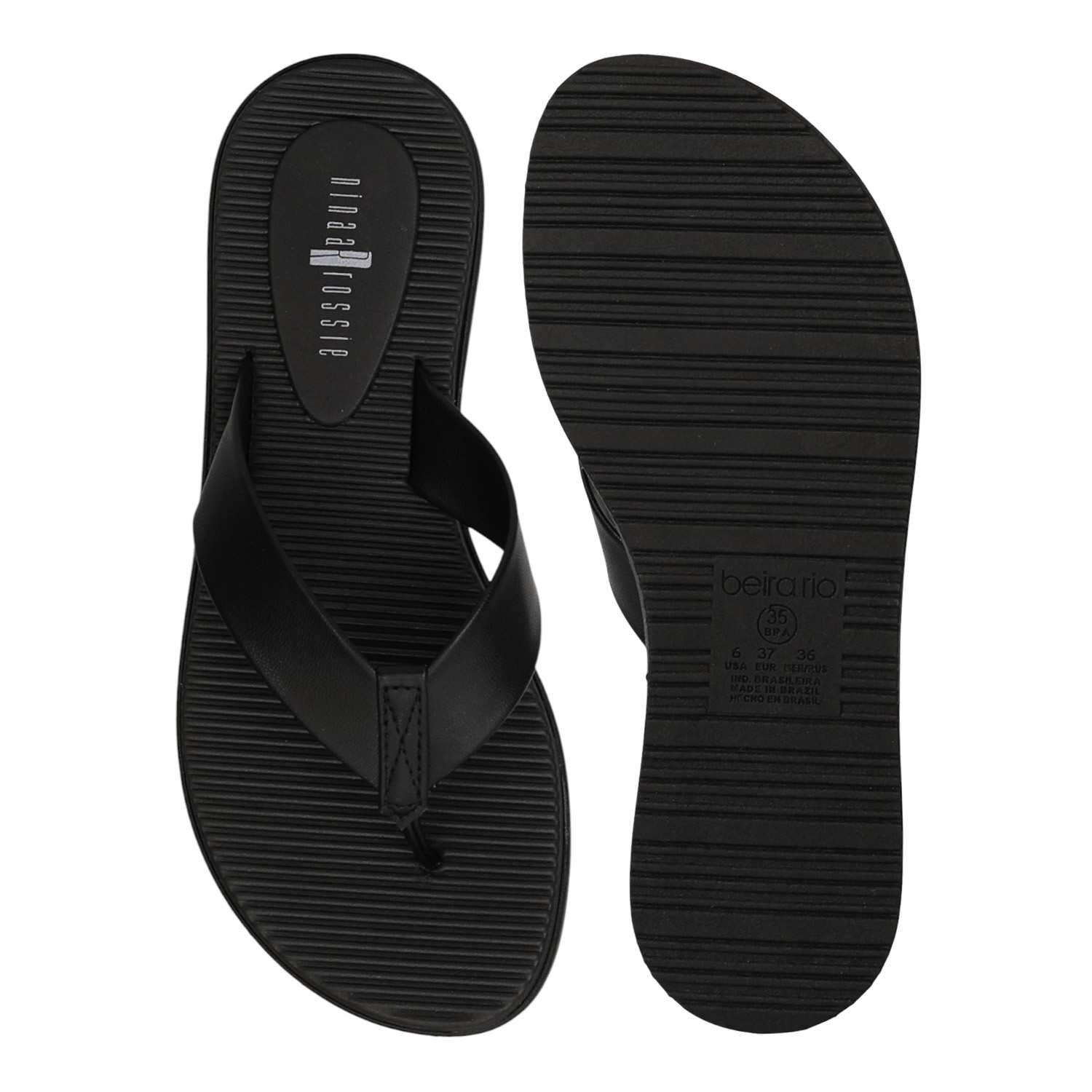 Women Black Everyday Comfort Thong Sandals