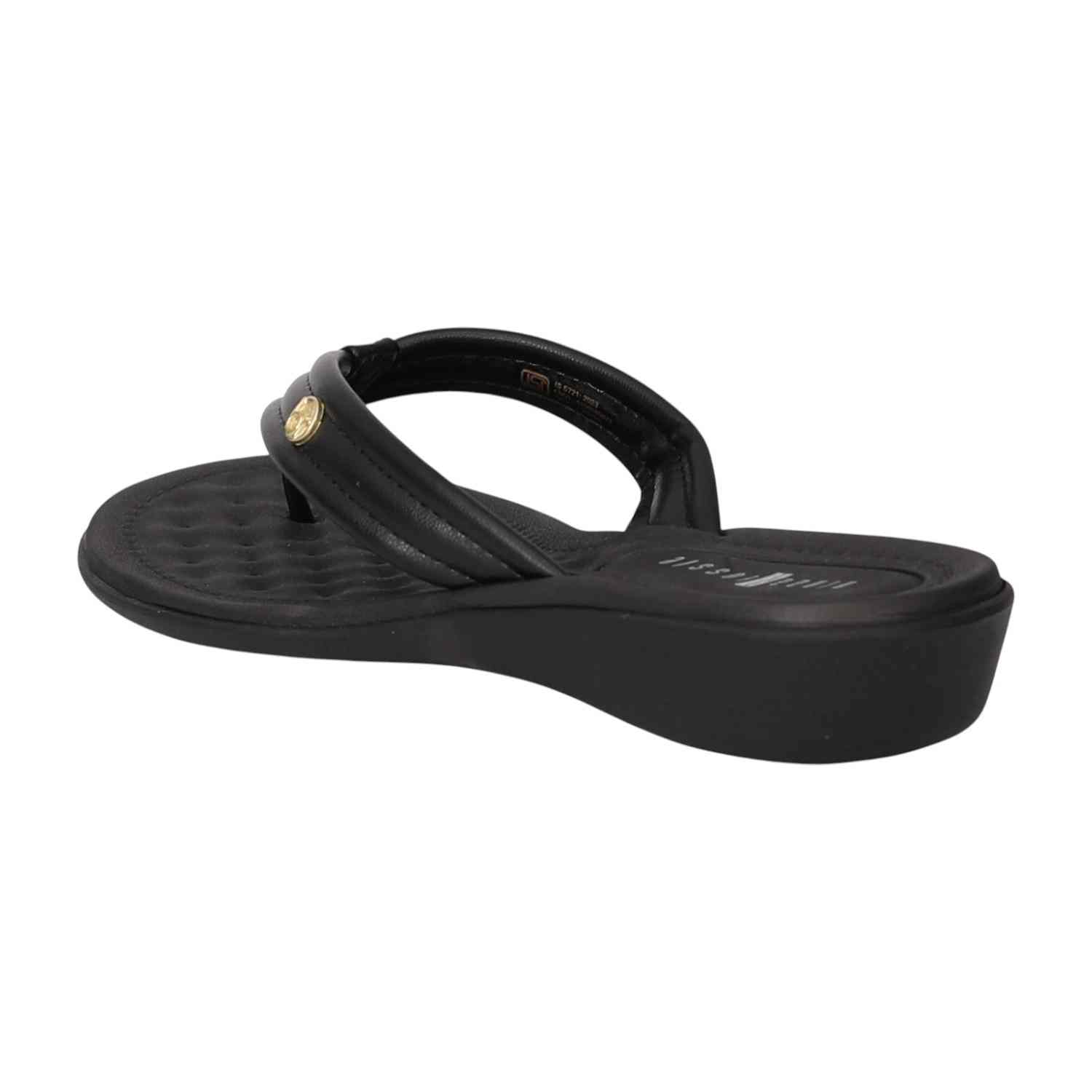 Women Black Casual Everyday Thong Sandals