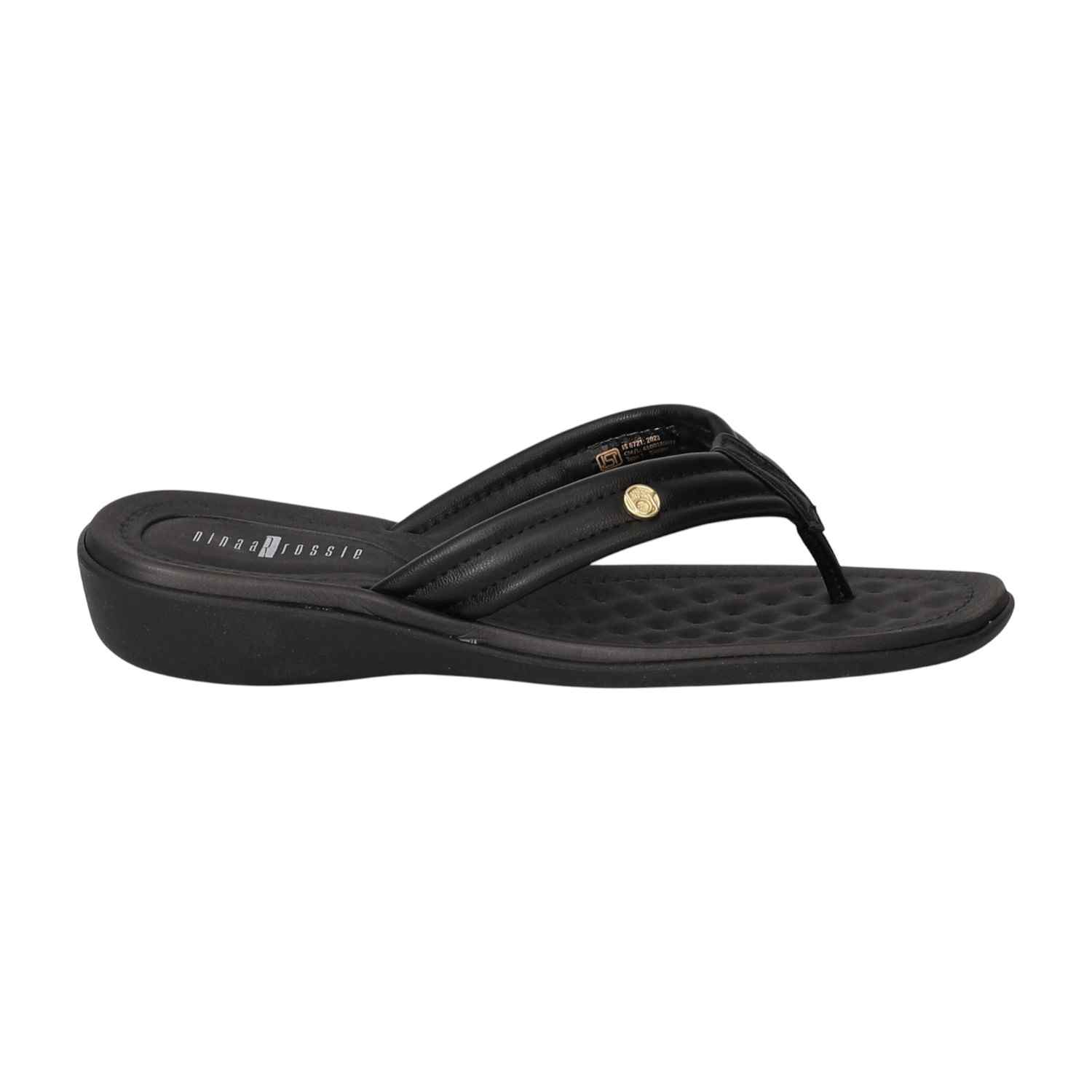 Women Black Casual Everyday Thong Sandals