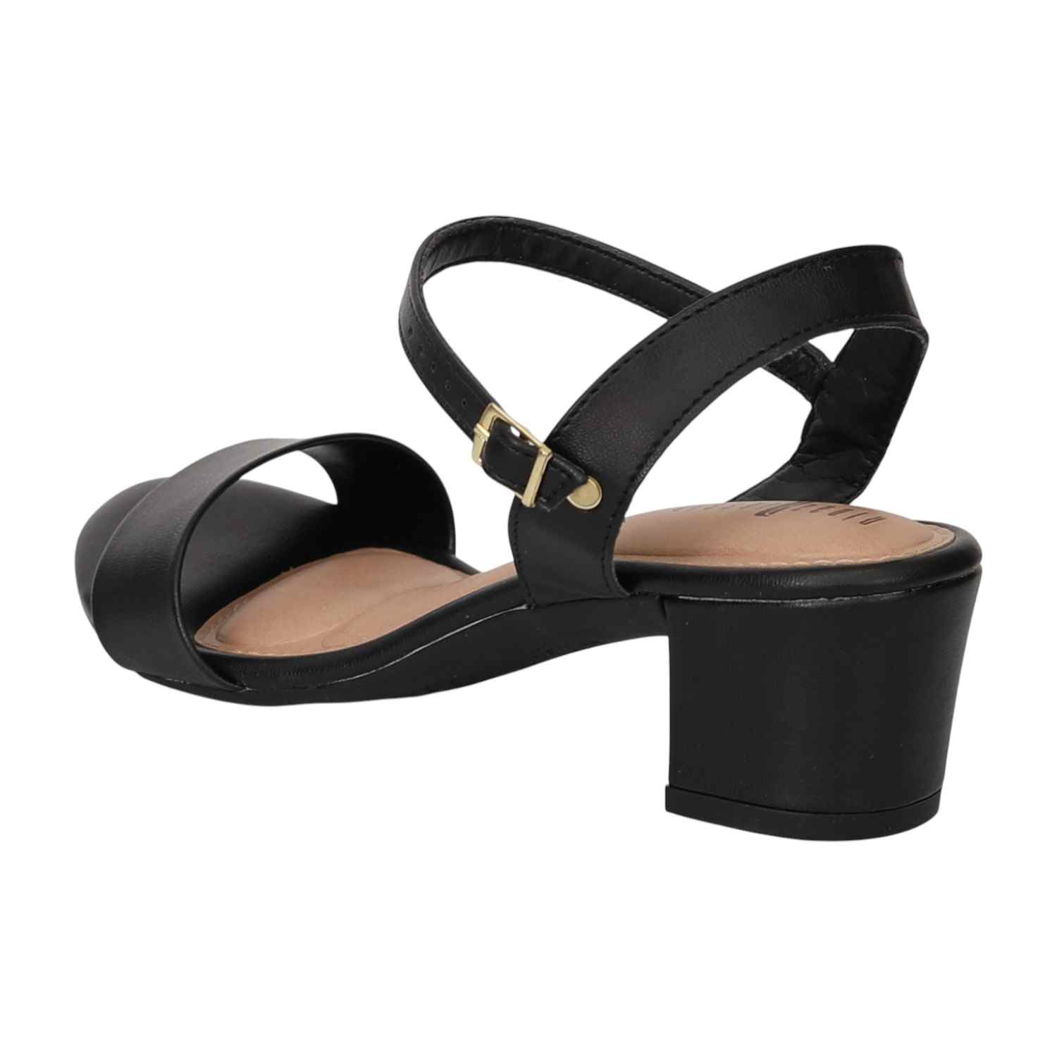 Women Black Elegant Block Heel Sandals