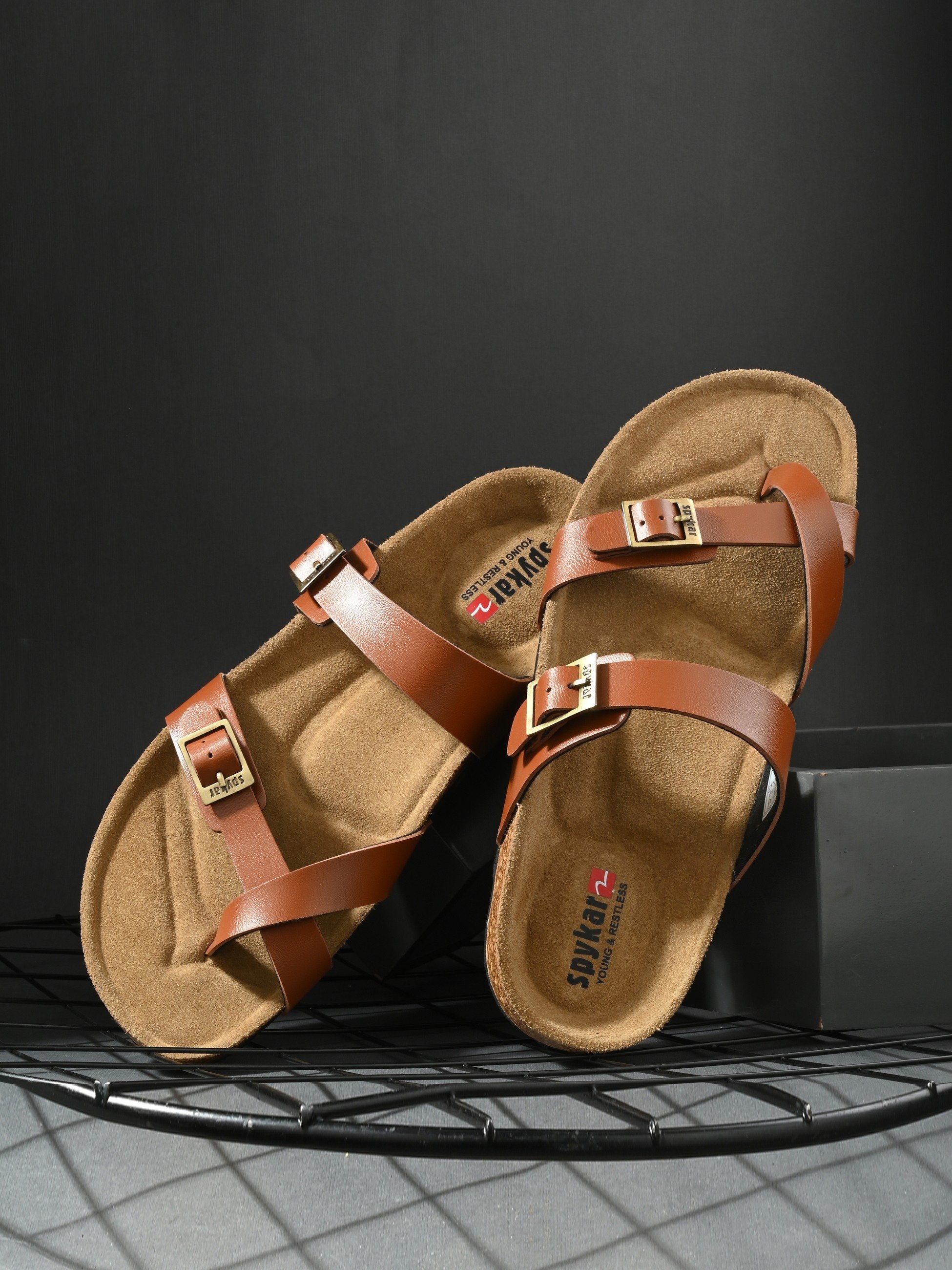 Gio Men Tan Comfort Sandals