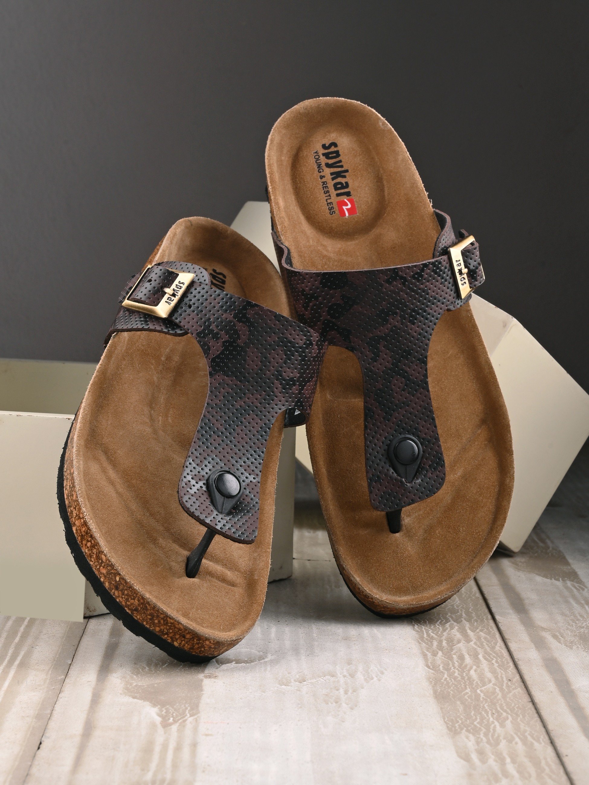 Tino Men Brown Comfort Sandals