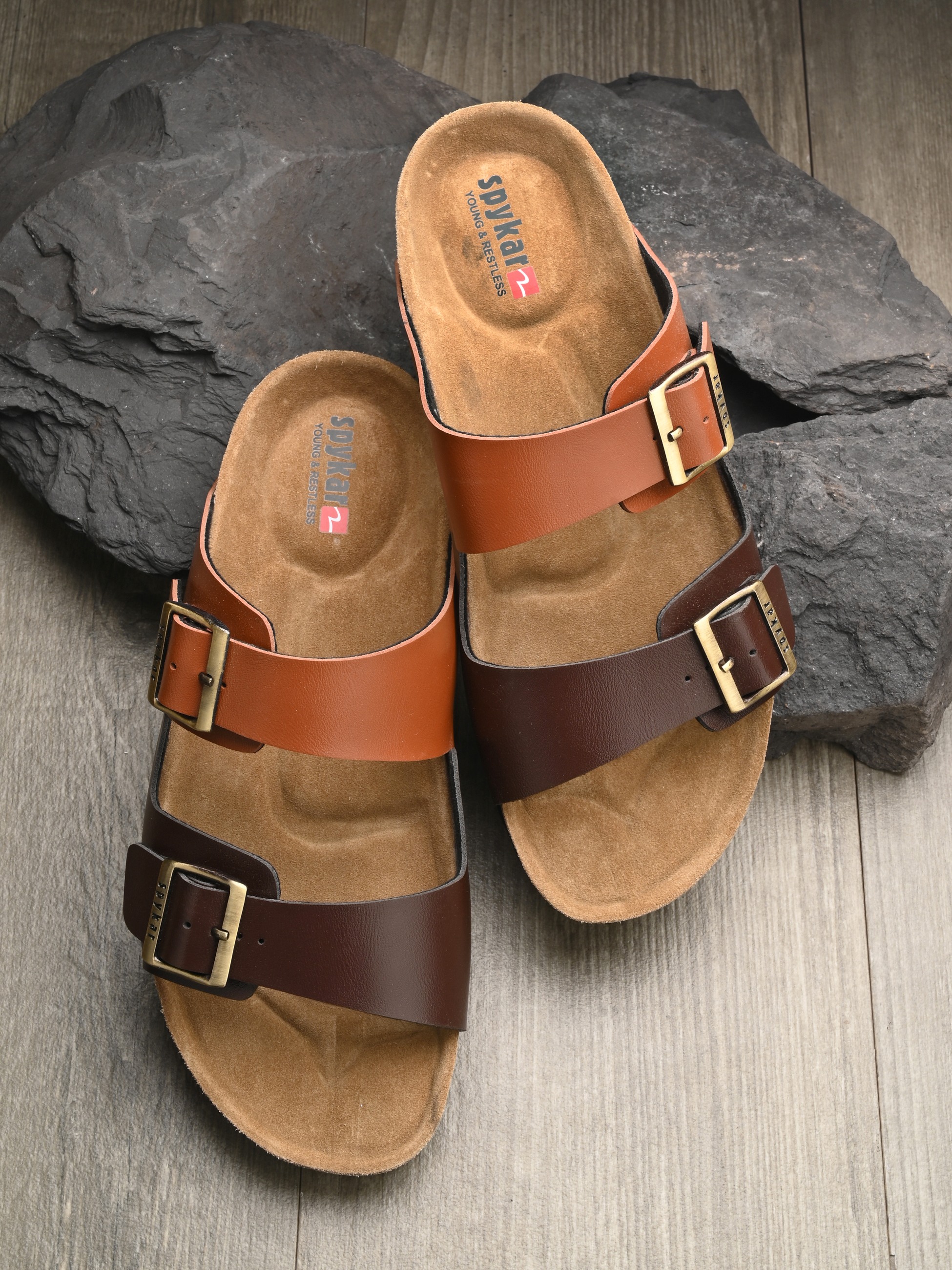 Rodol Men Brown-Tan Comfort Sandals
