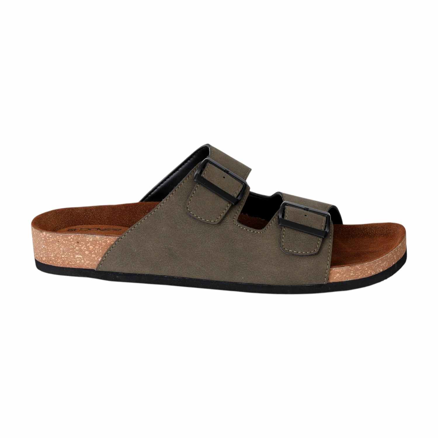 Men’s Olive Vintage Buckle Slides