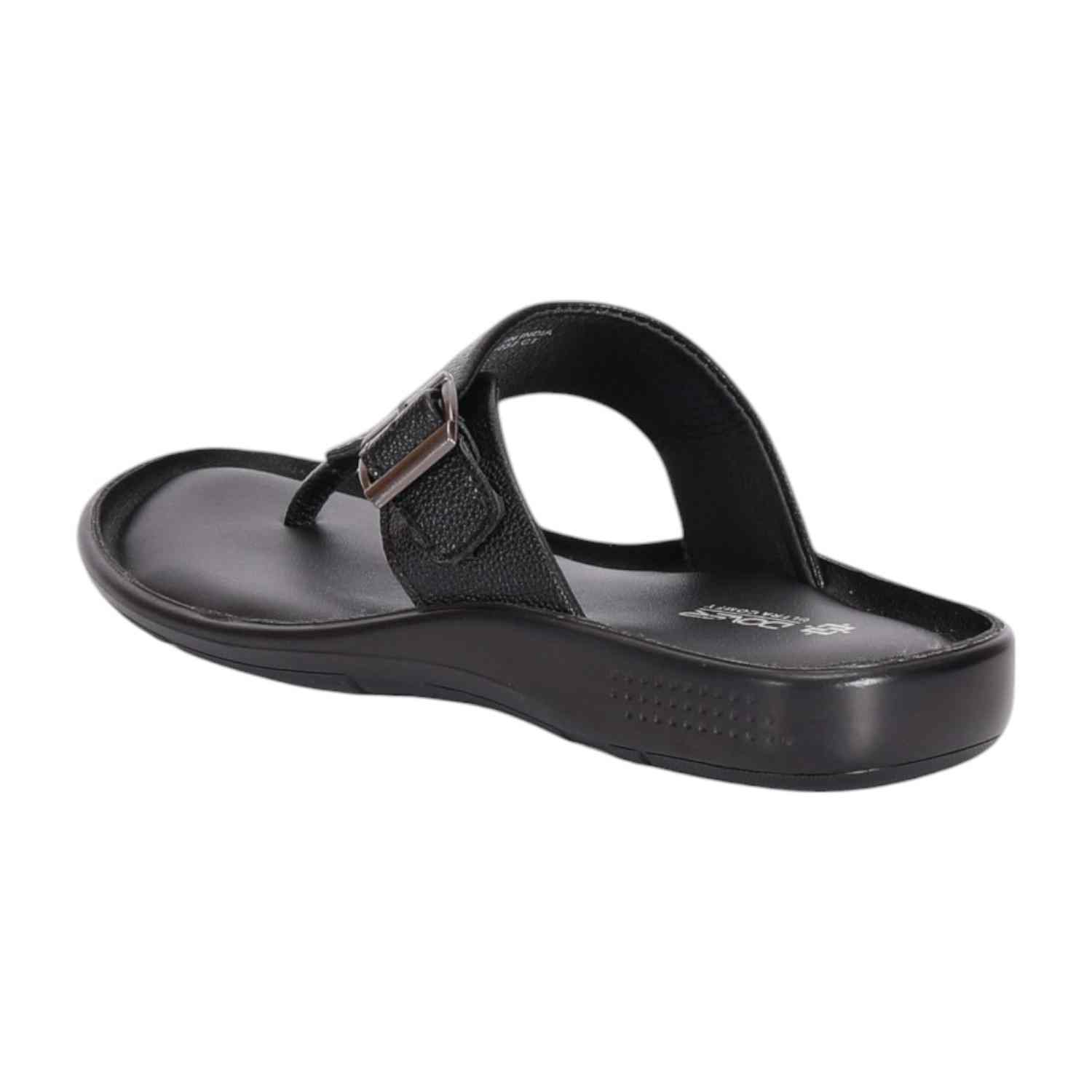 Men Black Broad Strap Thongs