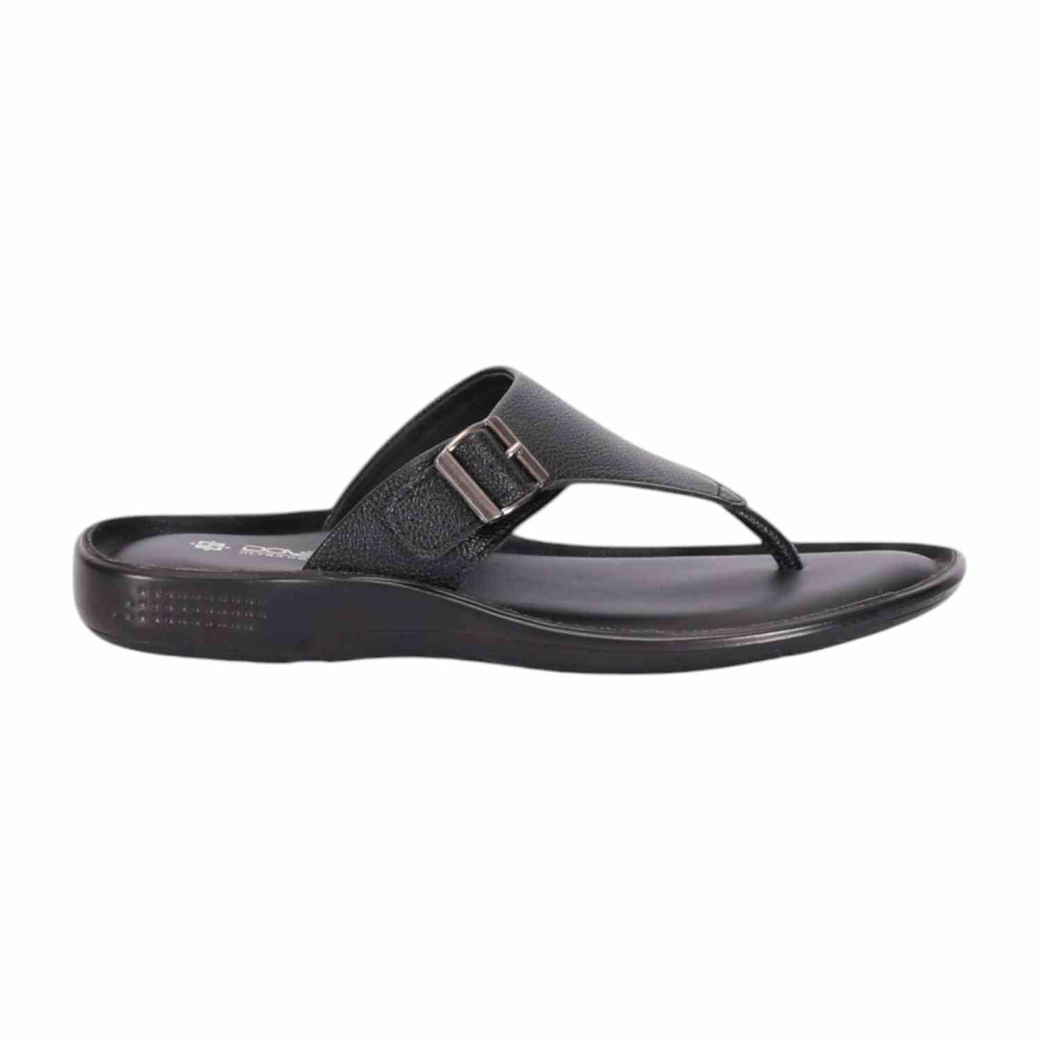 Men Black Broad Strap Thongs