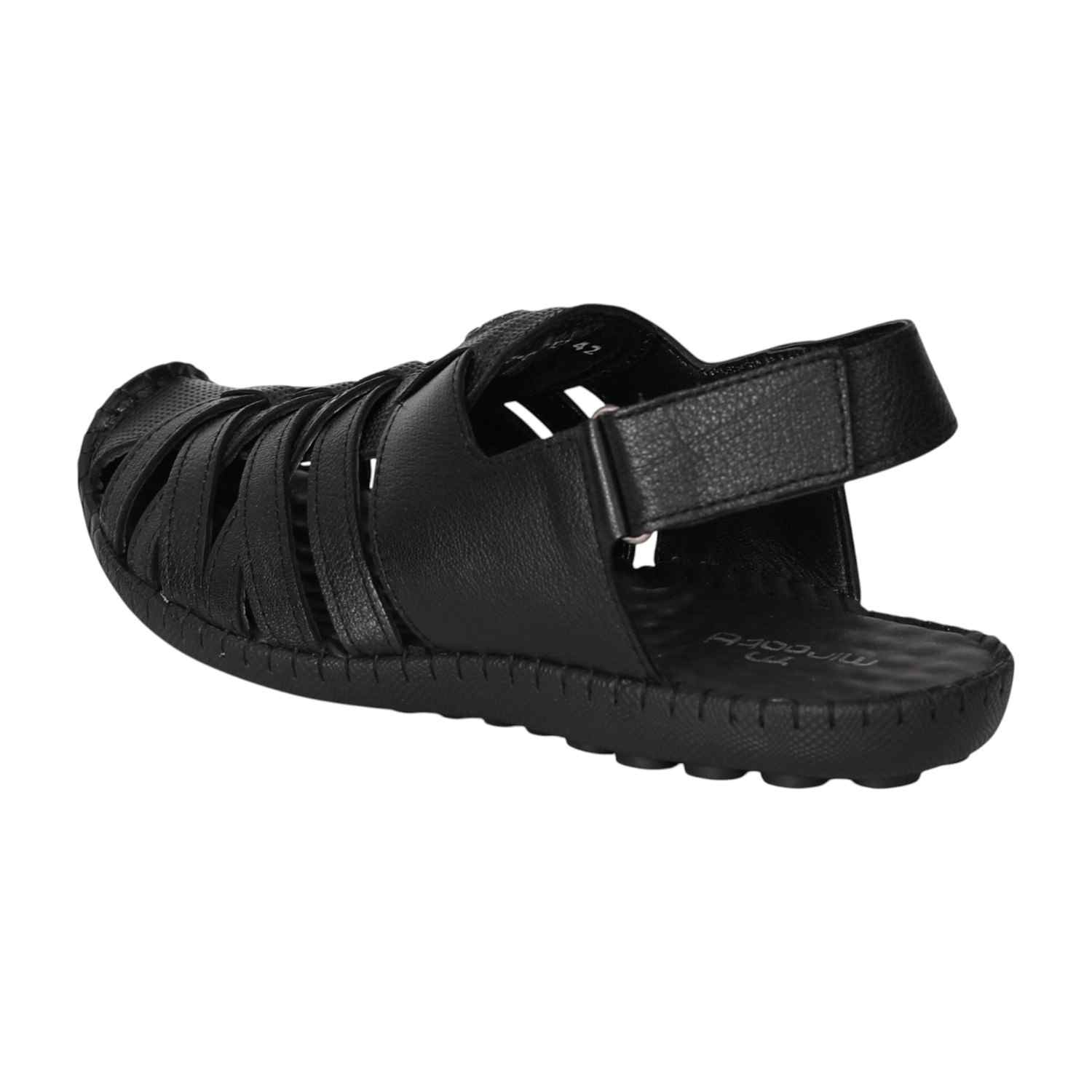 Men Black Fisherman Sandals
