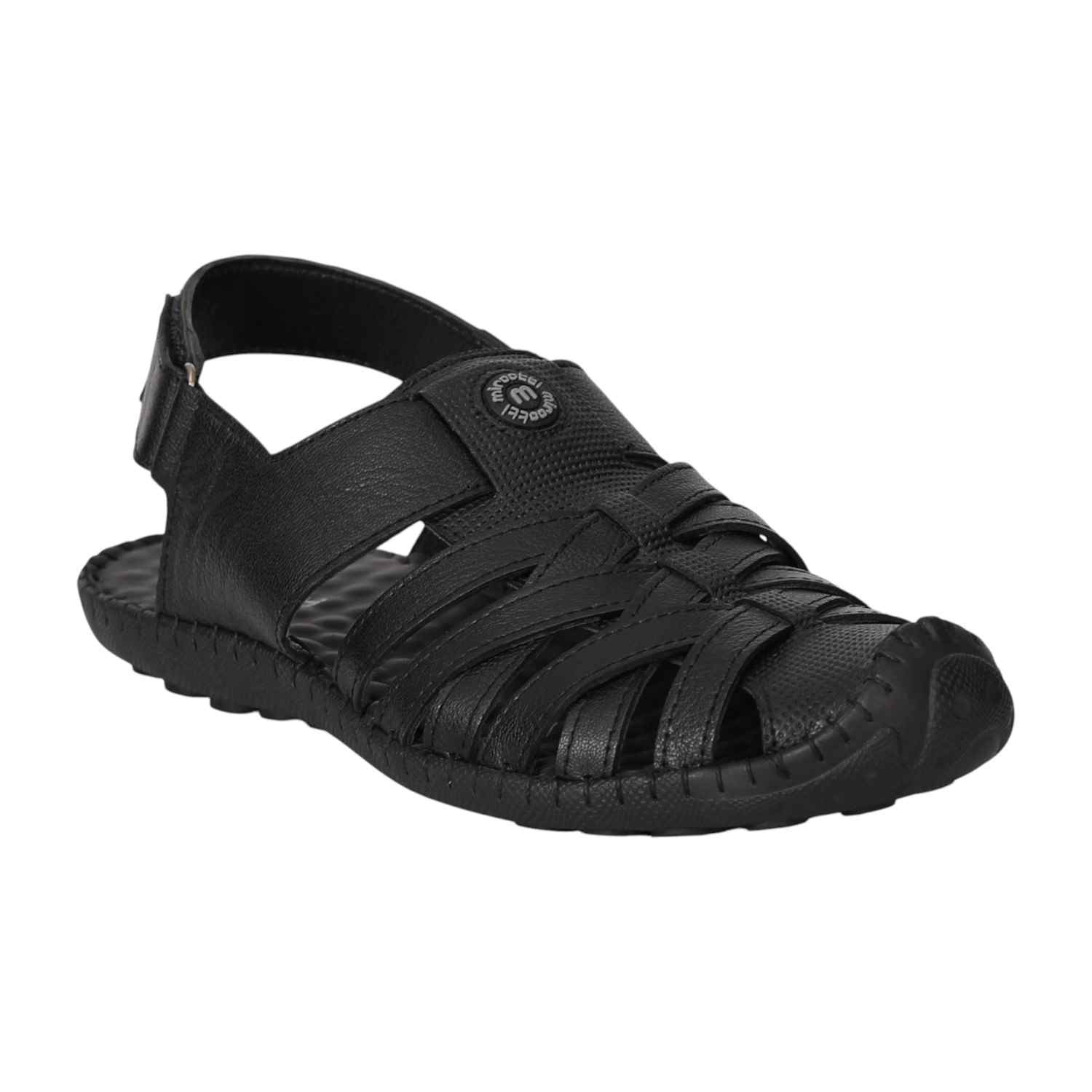 Men Black Fisherman Sandals