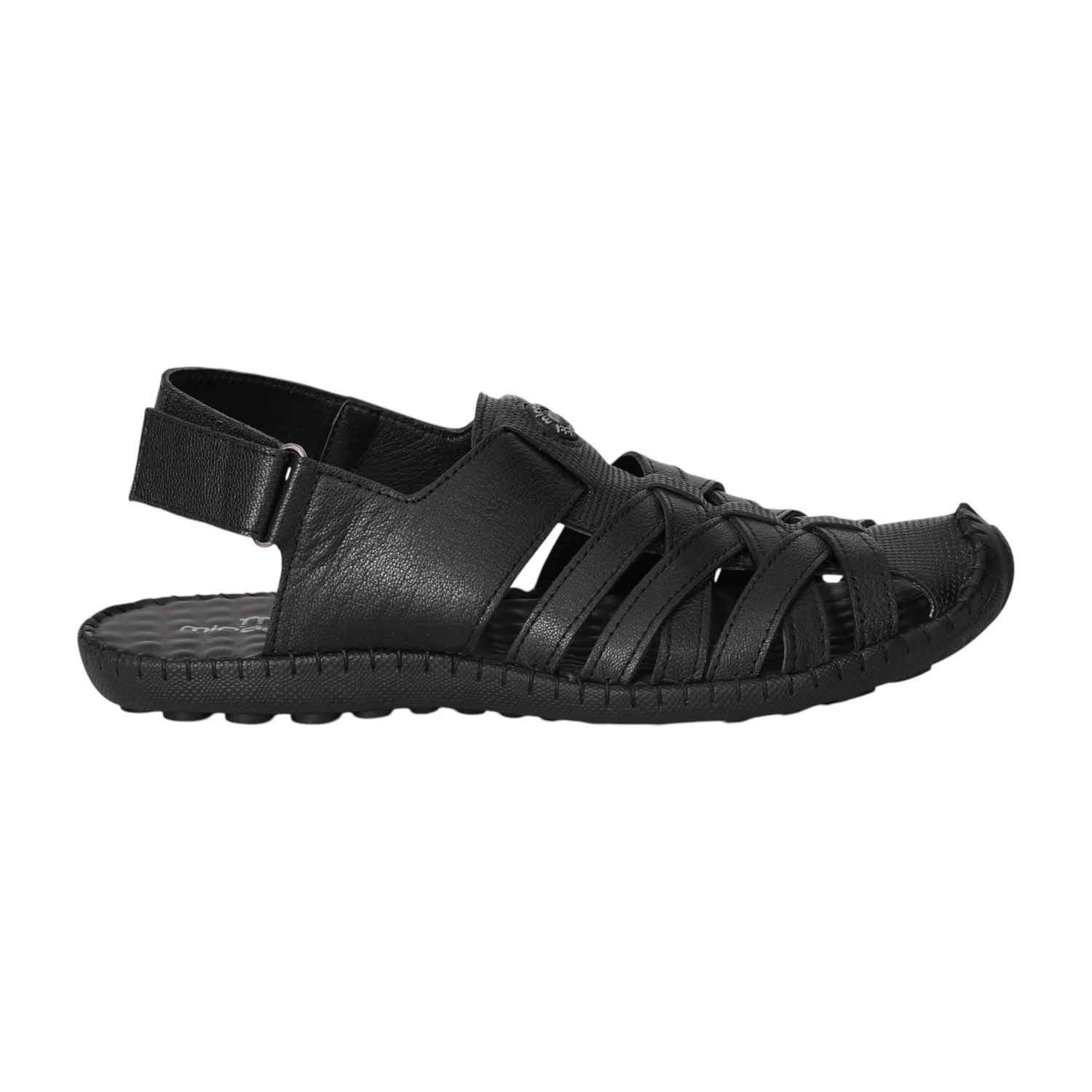 Men Black Fisherman Sandals