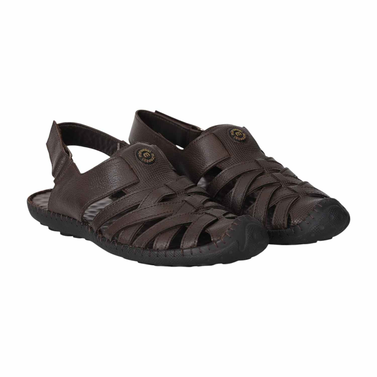 Men Brown Fisherman Sandals