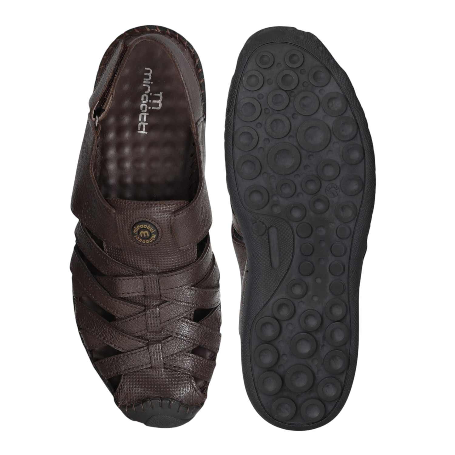 Men Brown Fisherman Sandals
