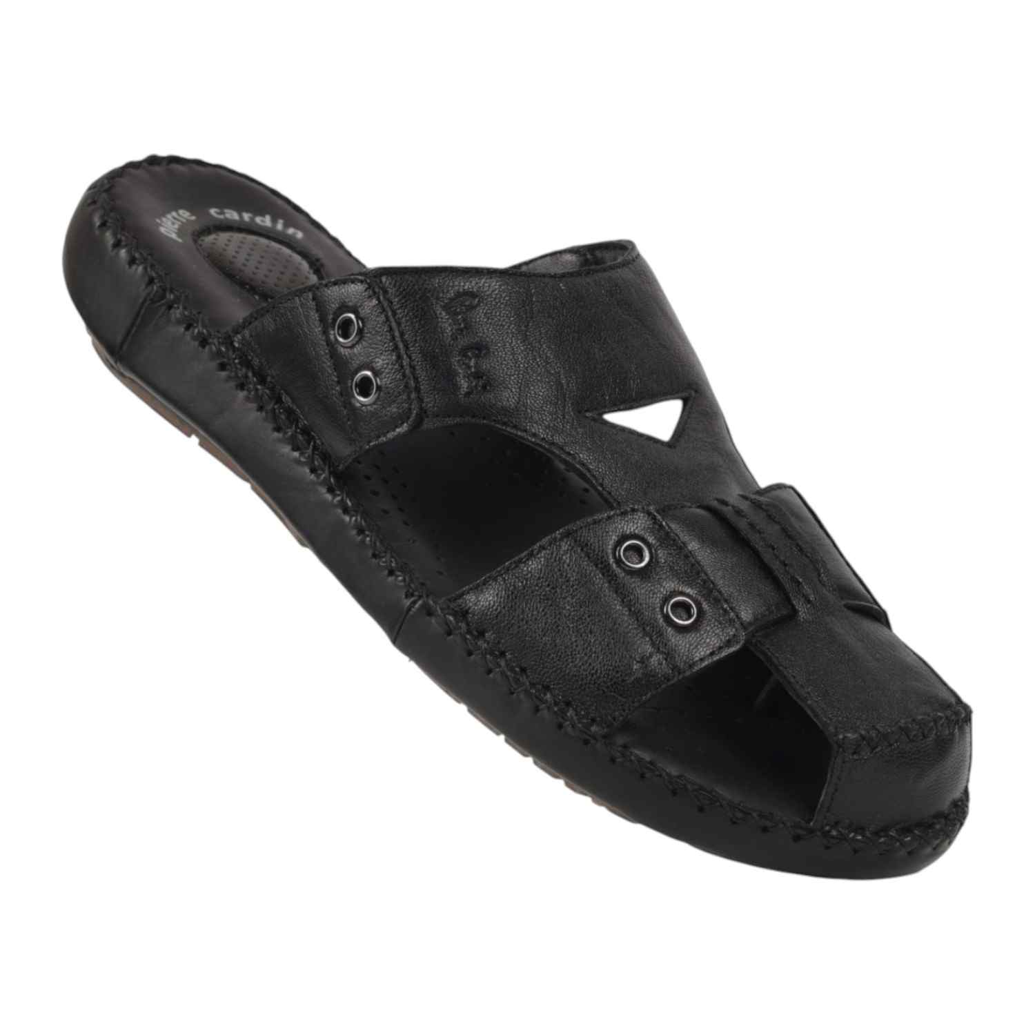 Mens Leather slipper Black