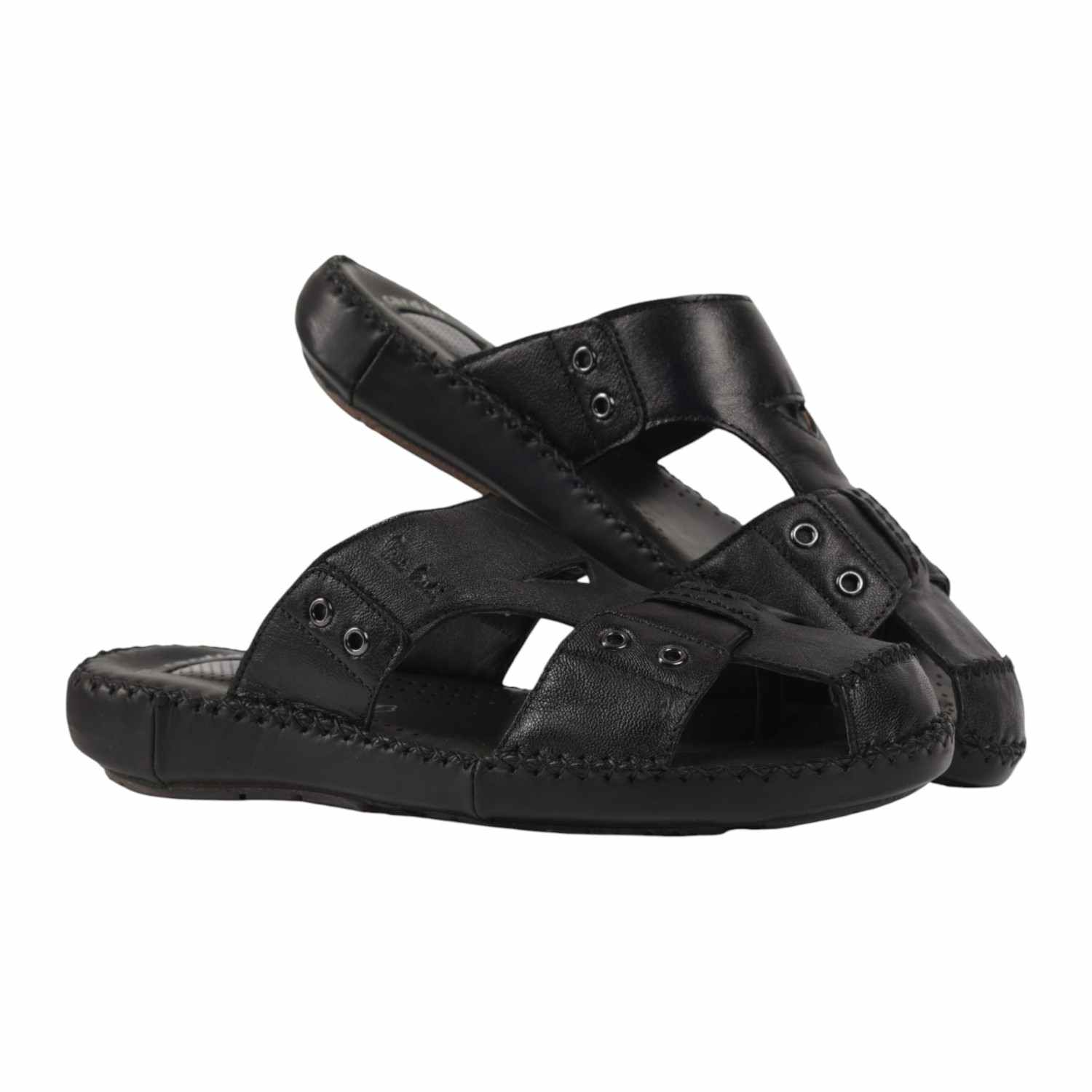 Mens Leather slipper Black