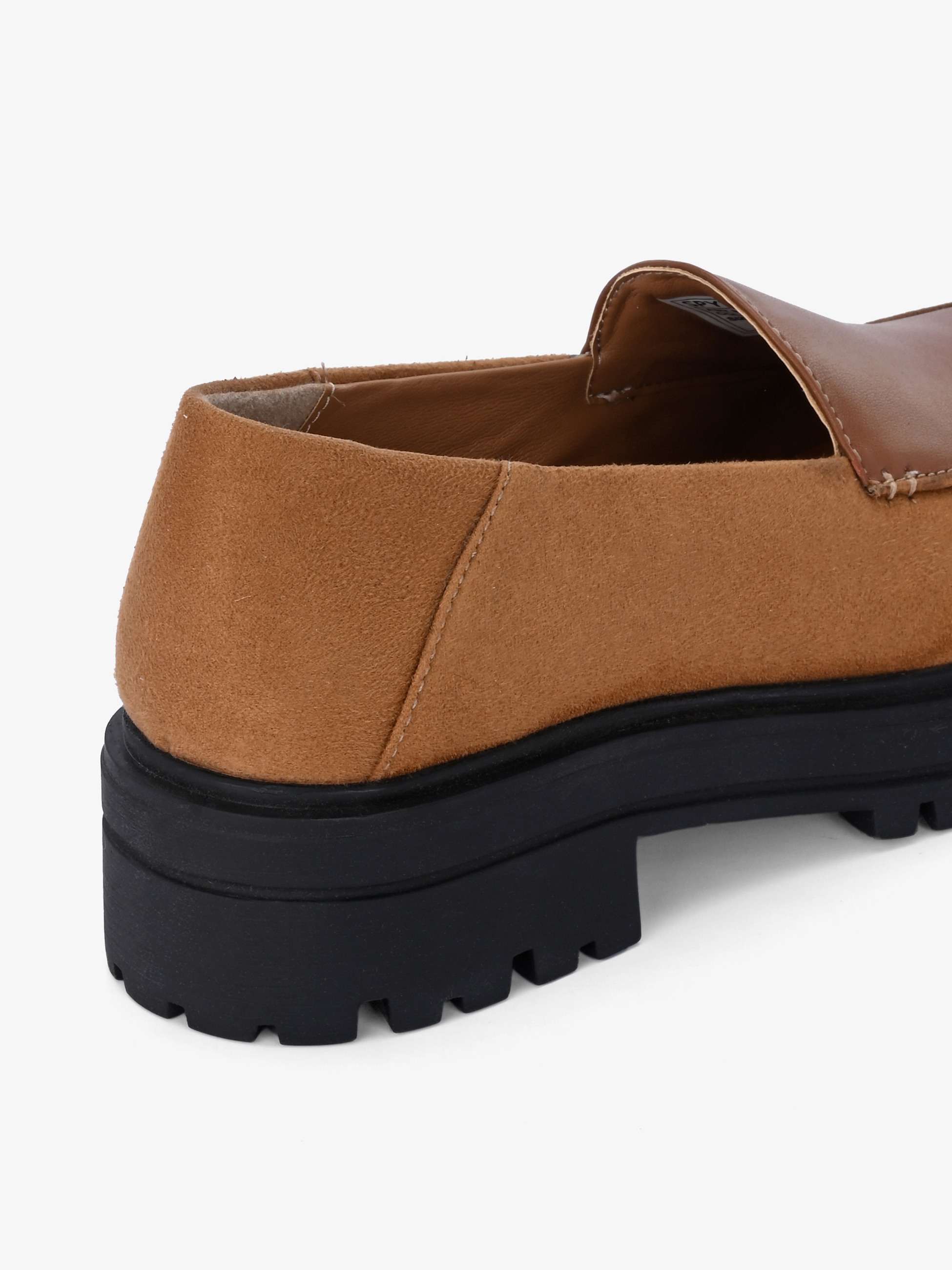 Nova Womens Beige Heeled Loafers