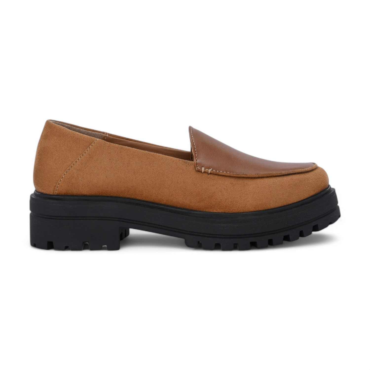 Nova Womens Beige Heeled Loafers