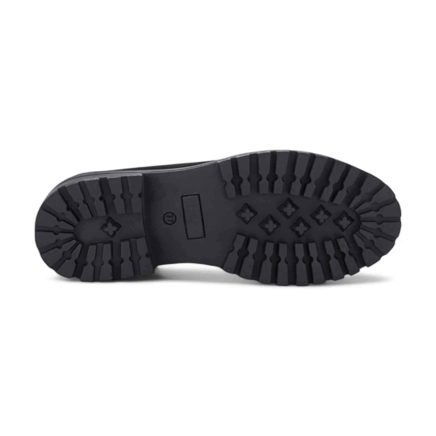 Nova Womens Black Heeled Loafers