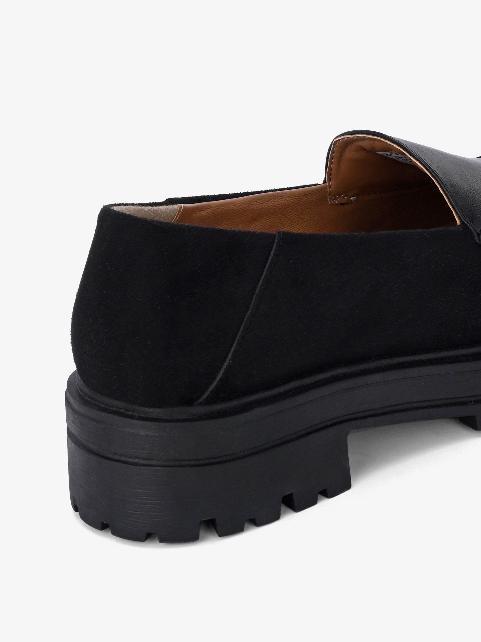 Nova Womens Black Heeled Loafers
