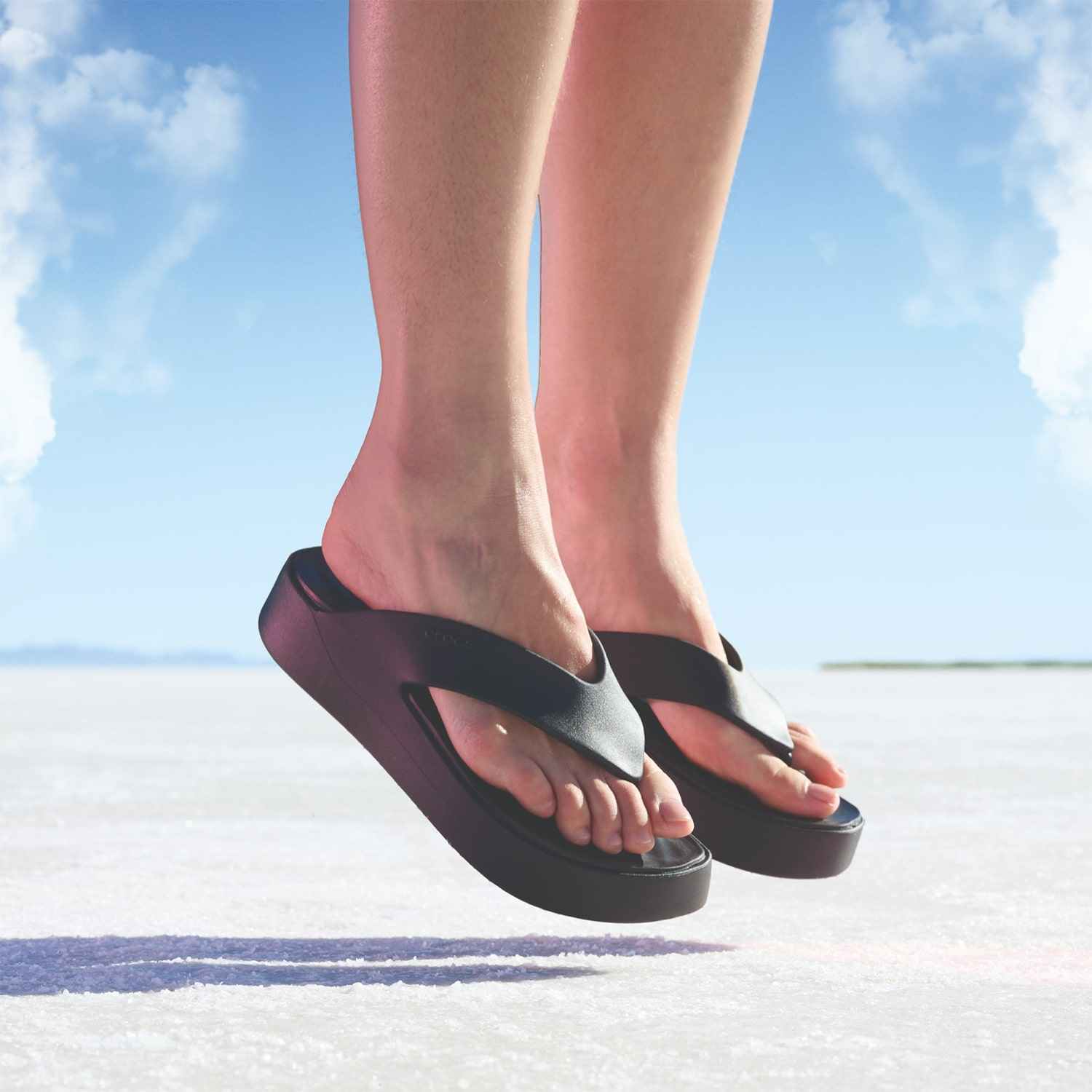 Getaway Platform Black Women Flip