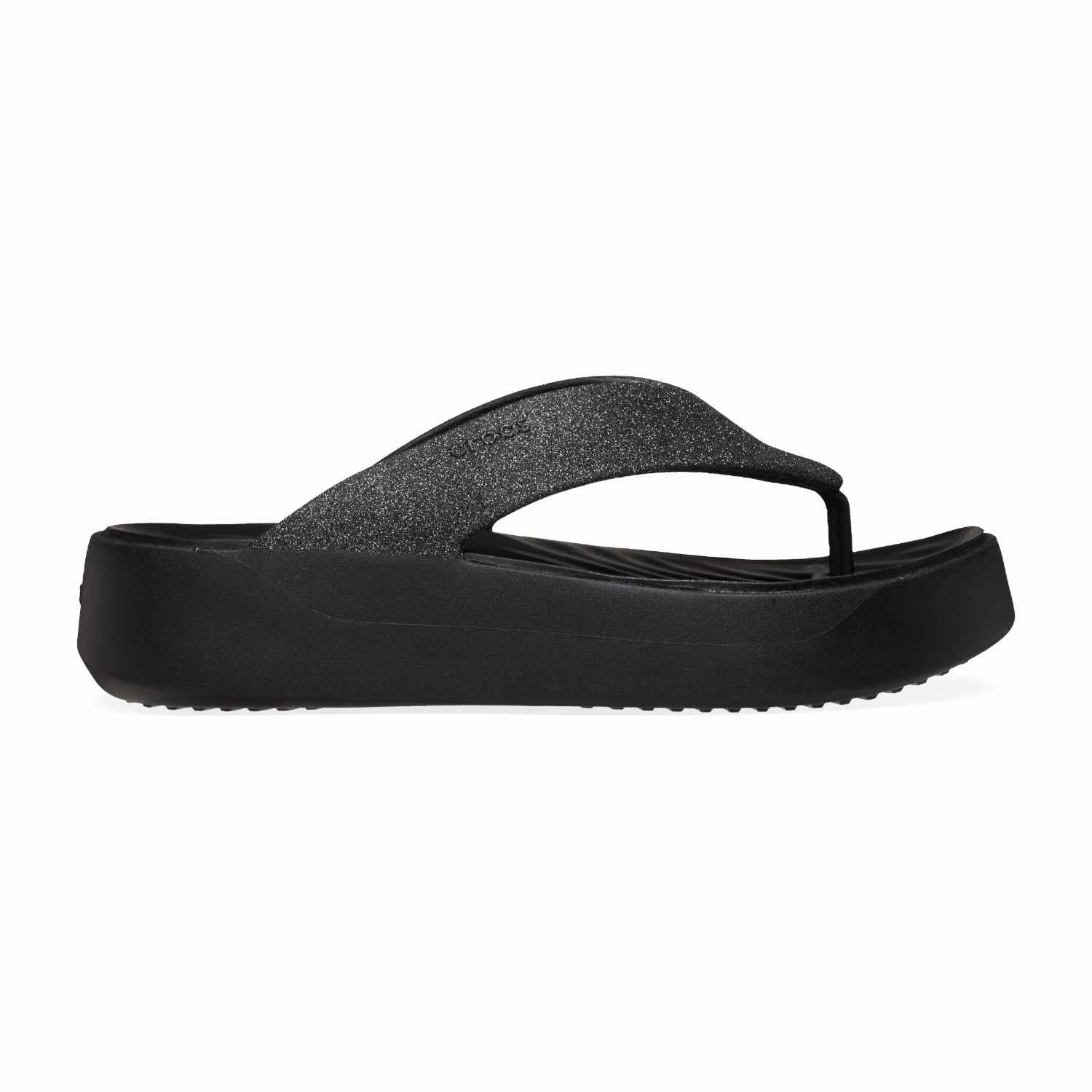 Women Glitter Flip Flops Midnight Black