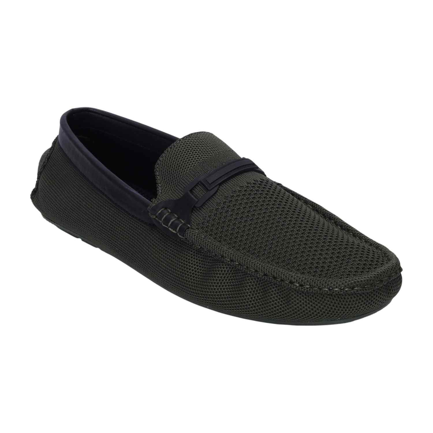 Men Green Formal Slip-ons