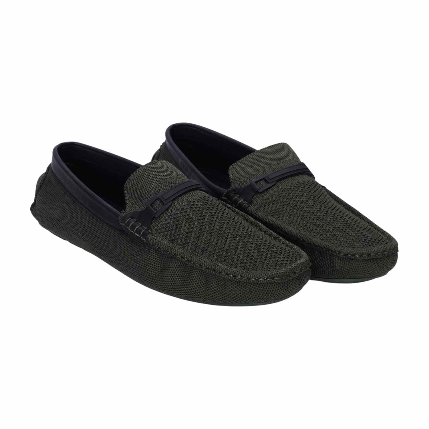Men Green Formal Slip-ons