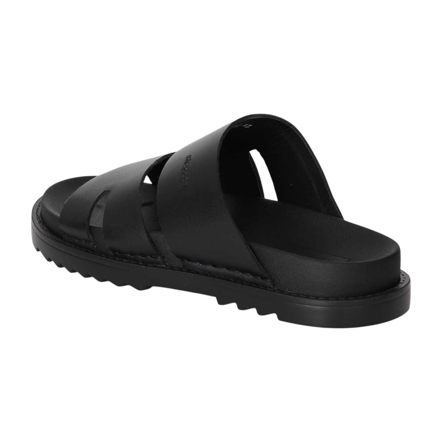 Men Black Duo Slides