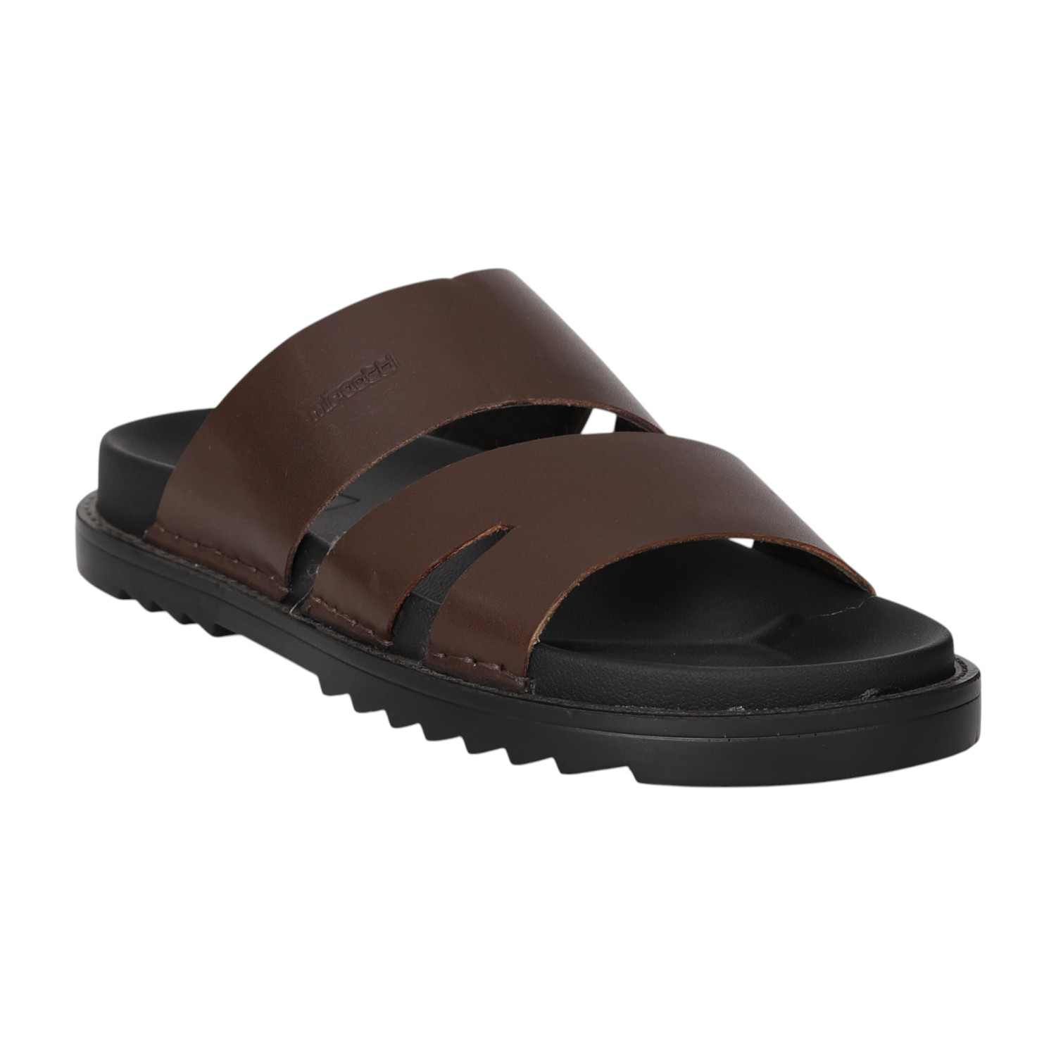 Men Brown Duo Slides