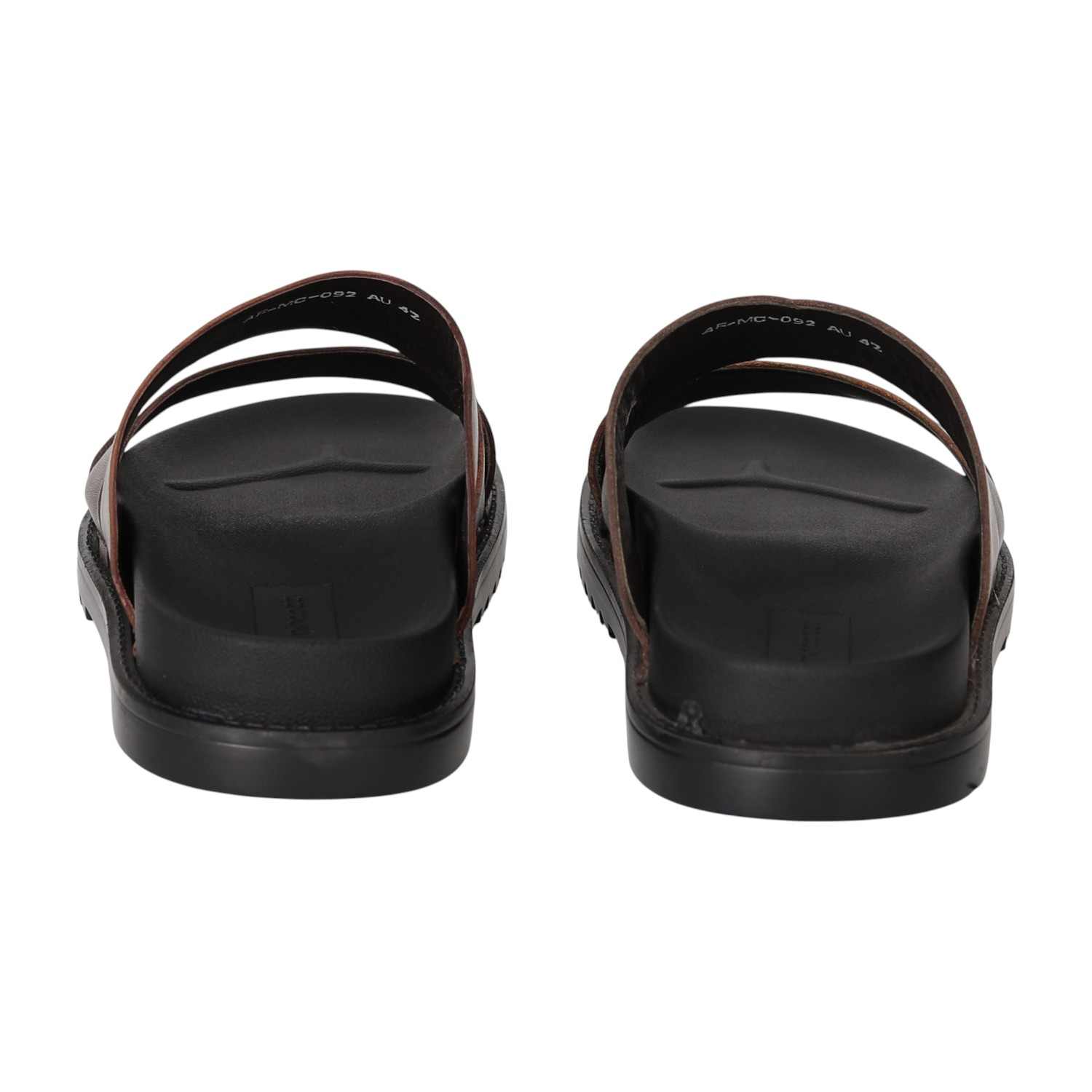 Men Brown Duo Slides