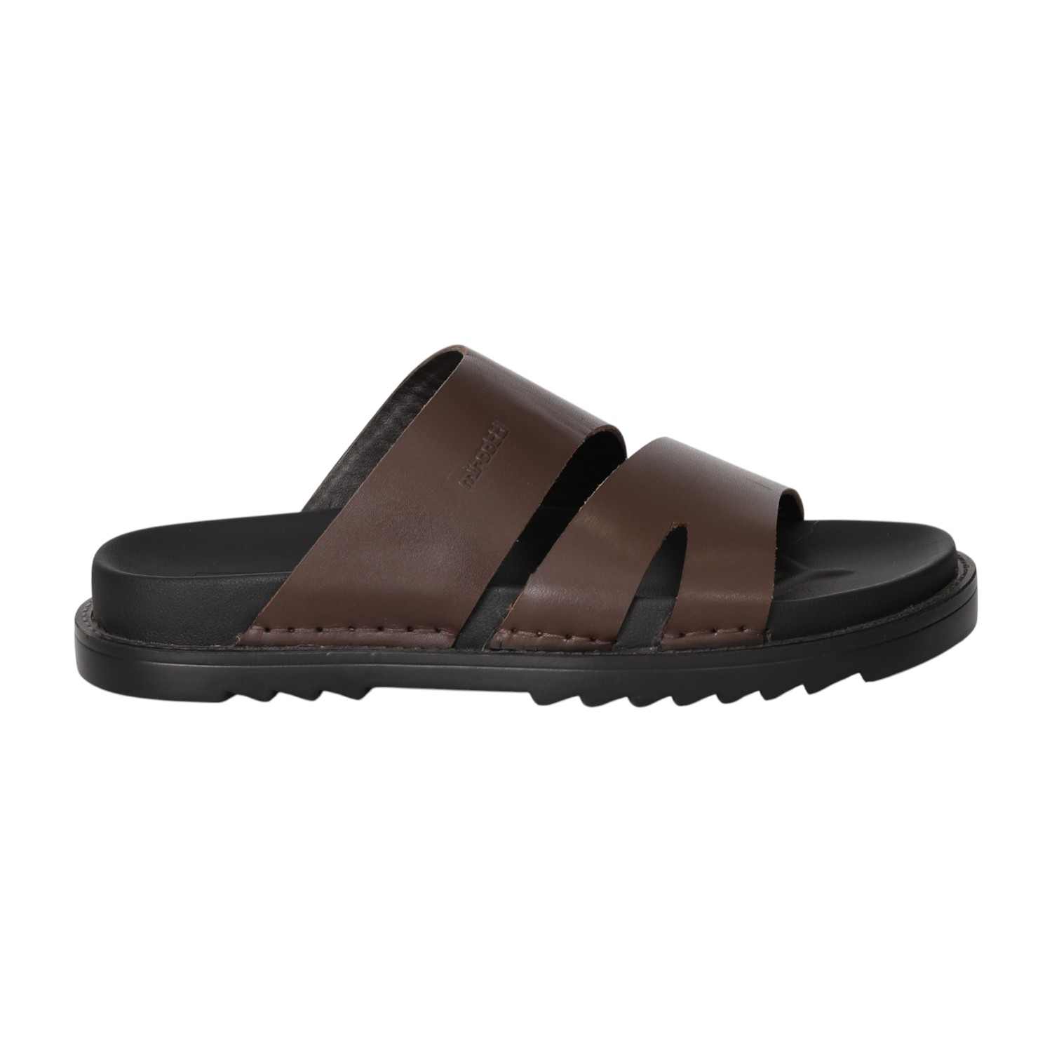 Men Brown Duo Slides