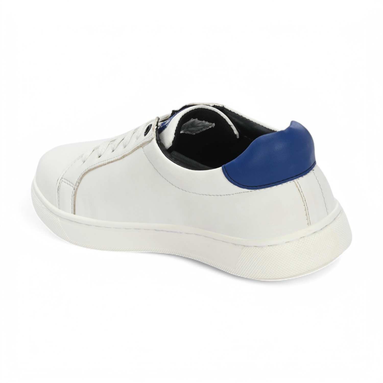 Pedro Men White-Navy Classic Lace Up Sneaker