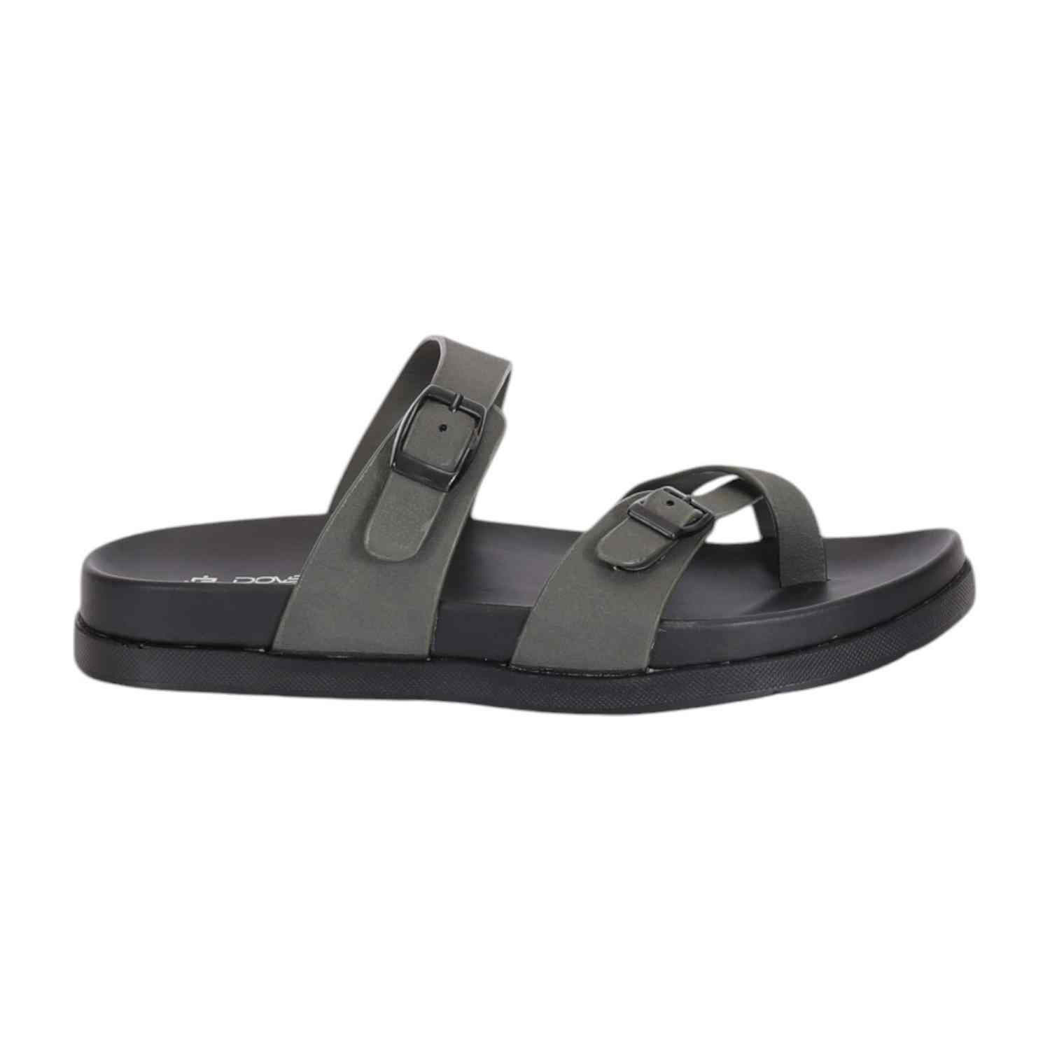 Men Olive One-Toe Strap with Buckle closure