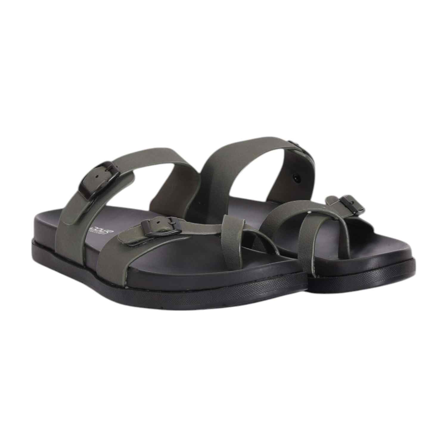 Men Olive One-Toe Strap with Buckle closure