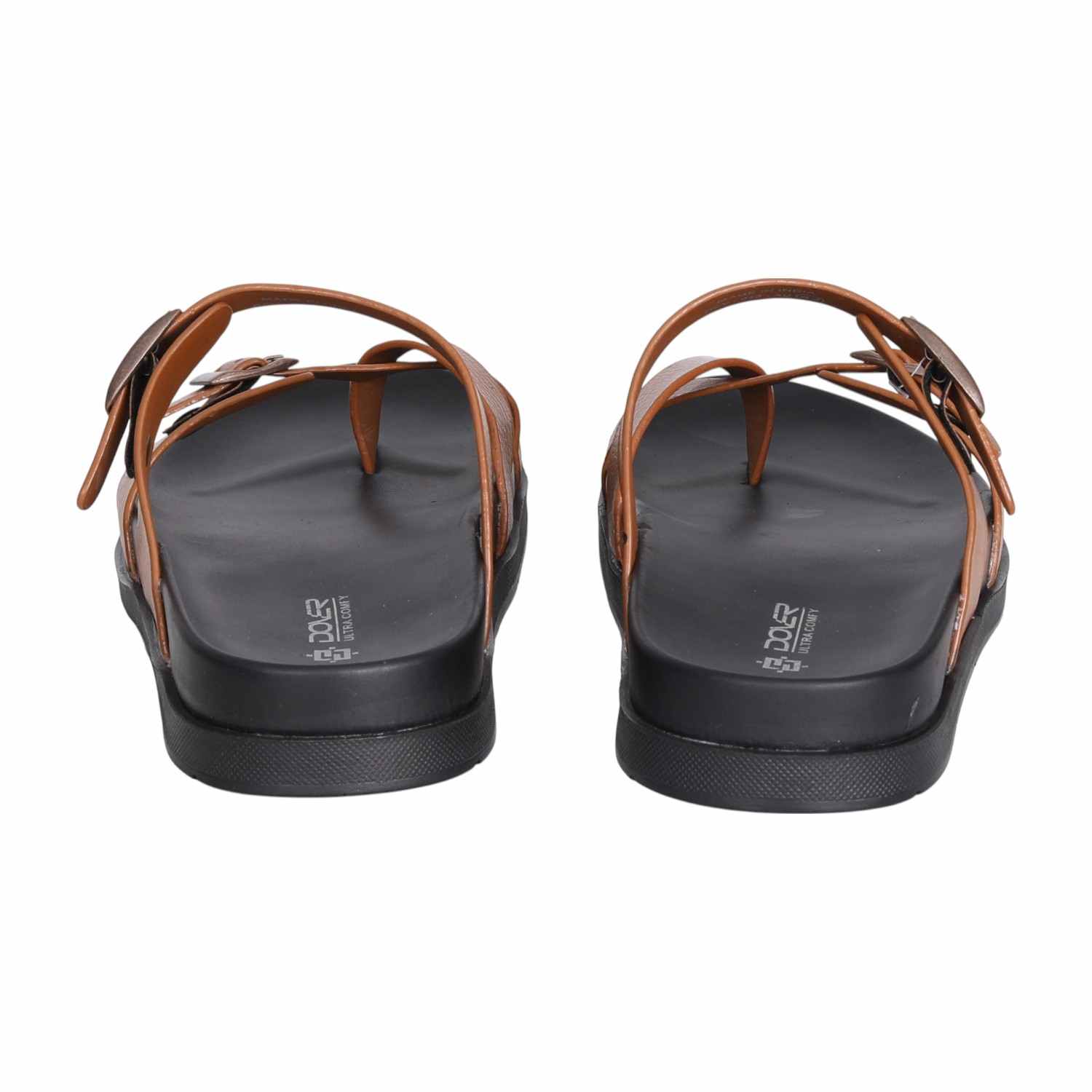 Men Tan One-Toe Strap with Buckle closure