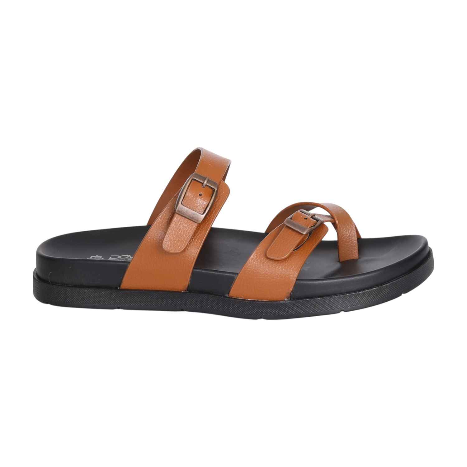 Men Tan One-Toe Strap with Buckle closure