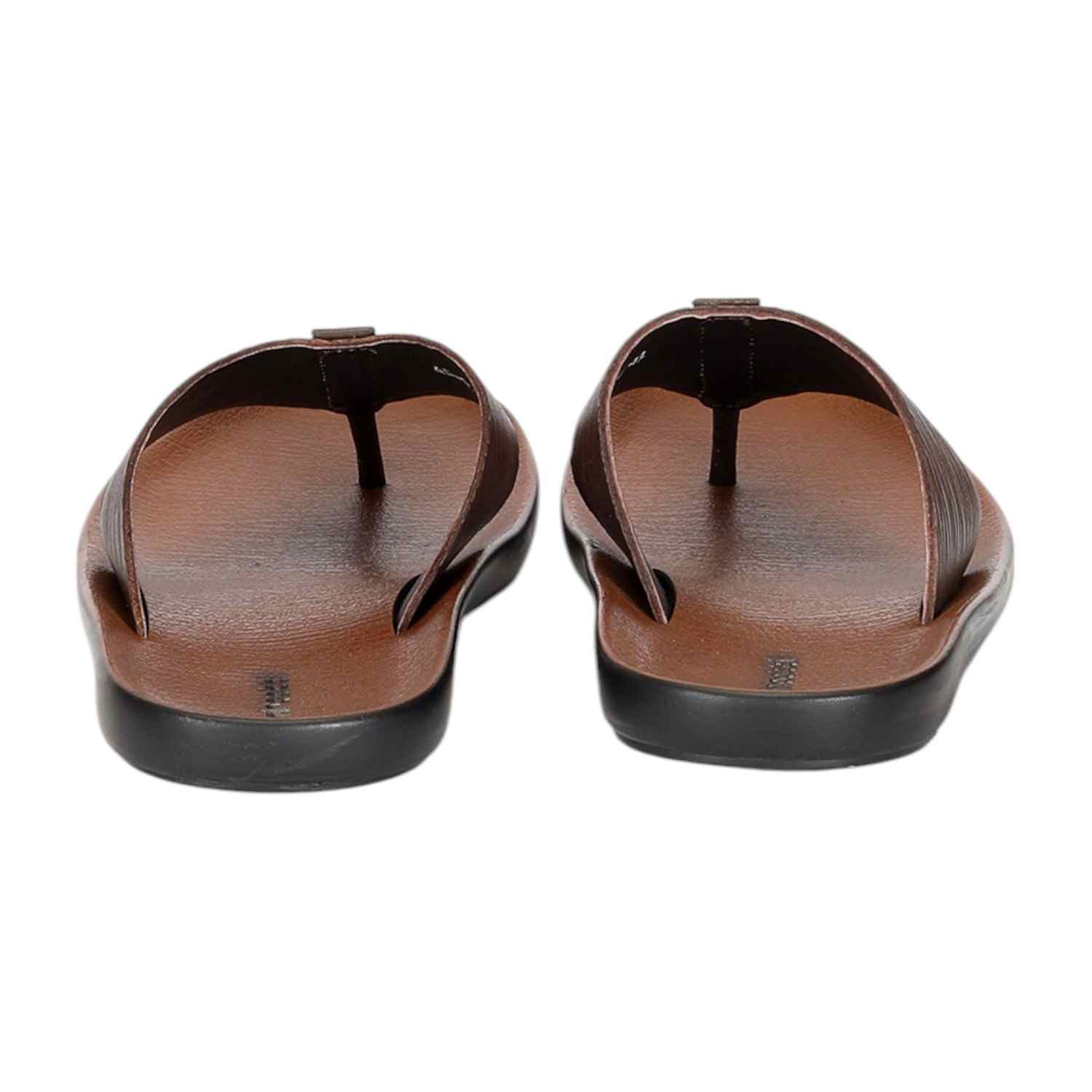 Men Brown Thong with Self Design