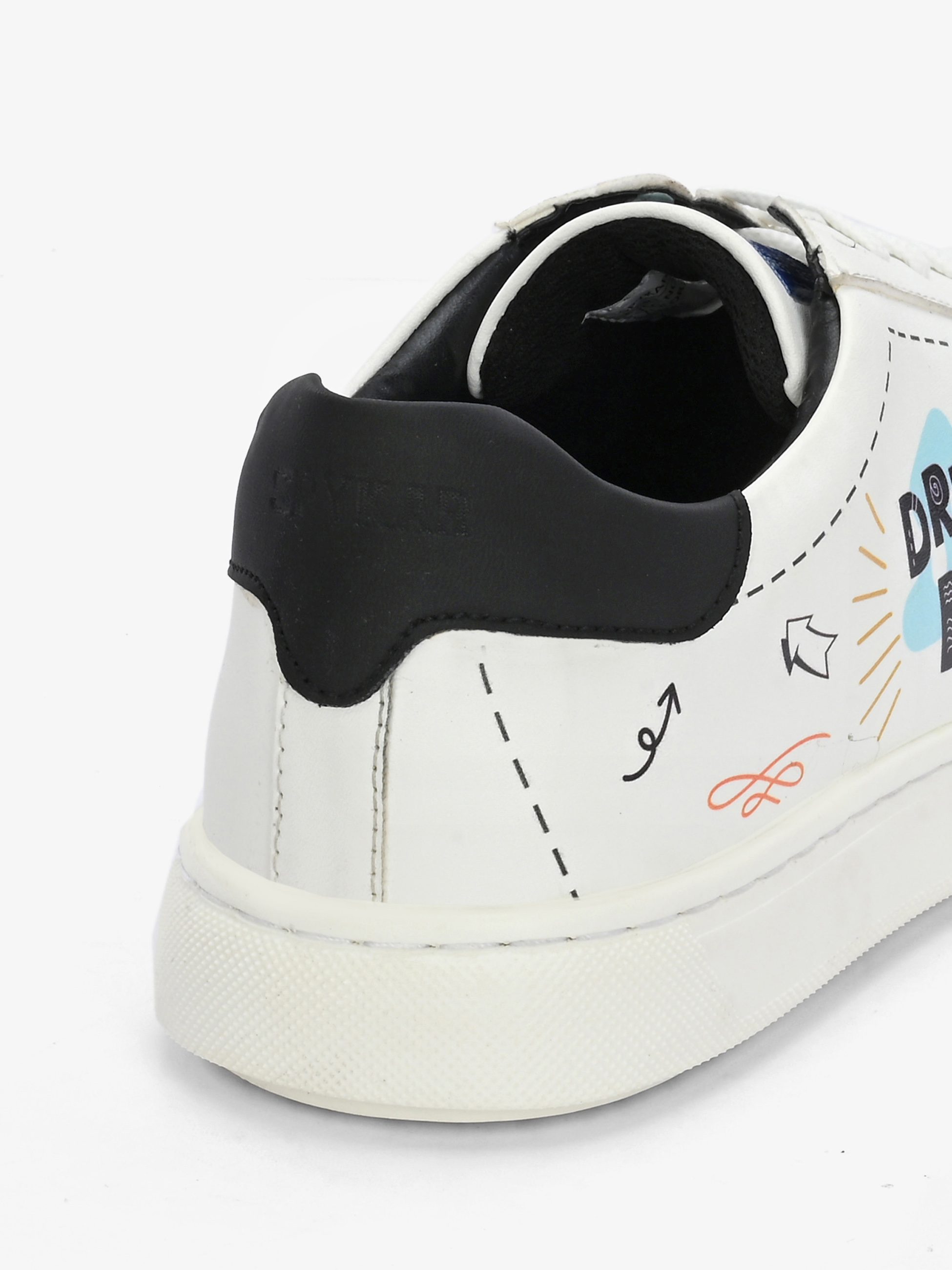 Ryznar Men White-Black Fun Lace Up Sneaker