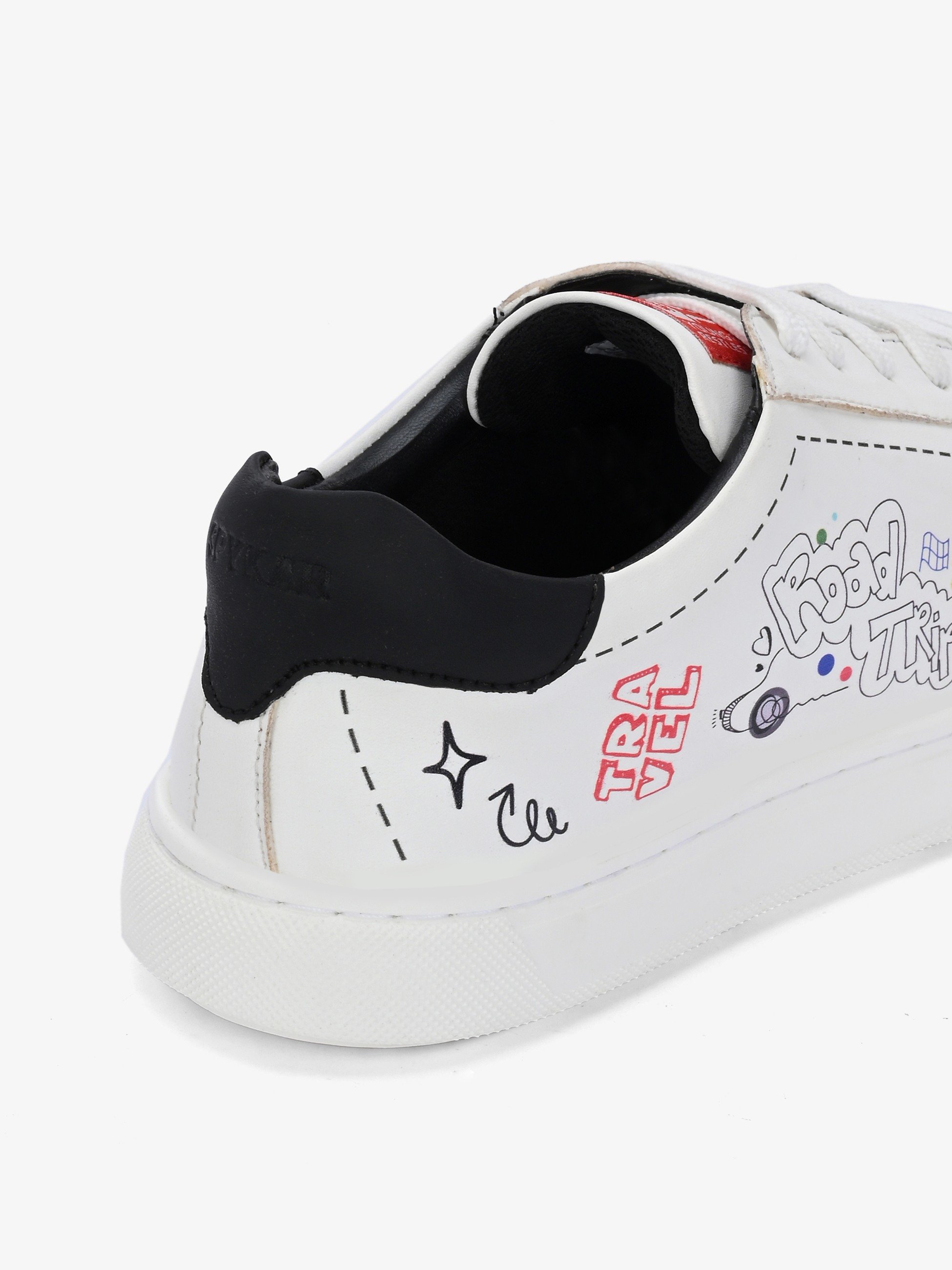 Ryznar Men White-Red Fun Lace Up Sneaker