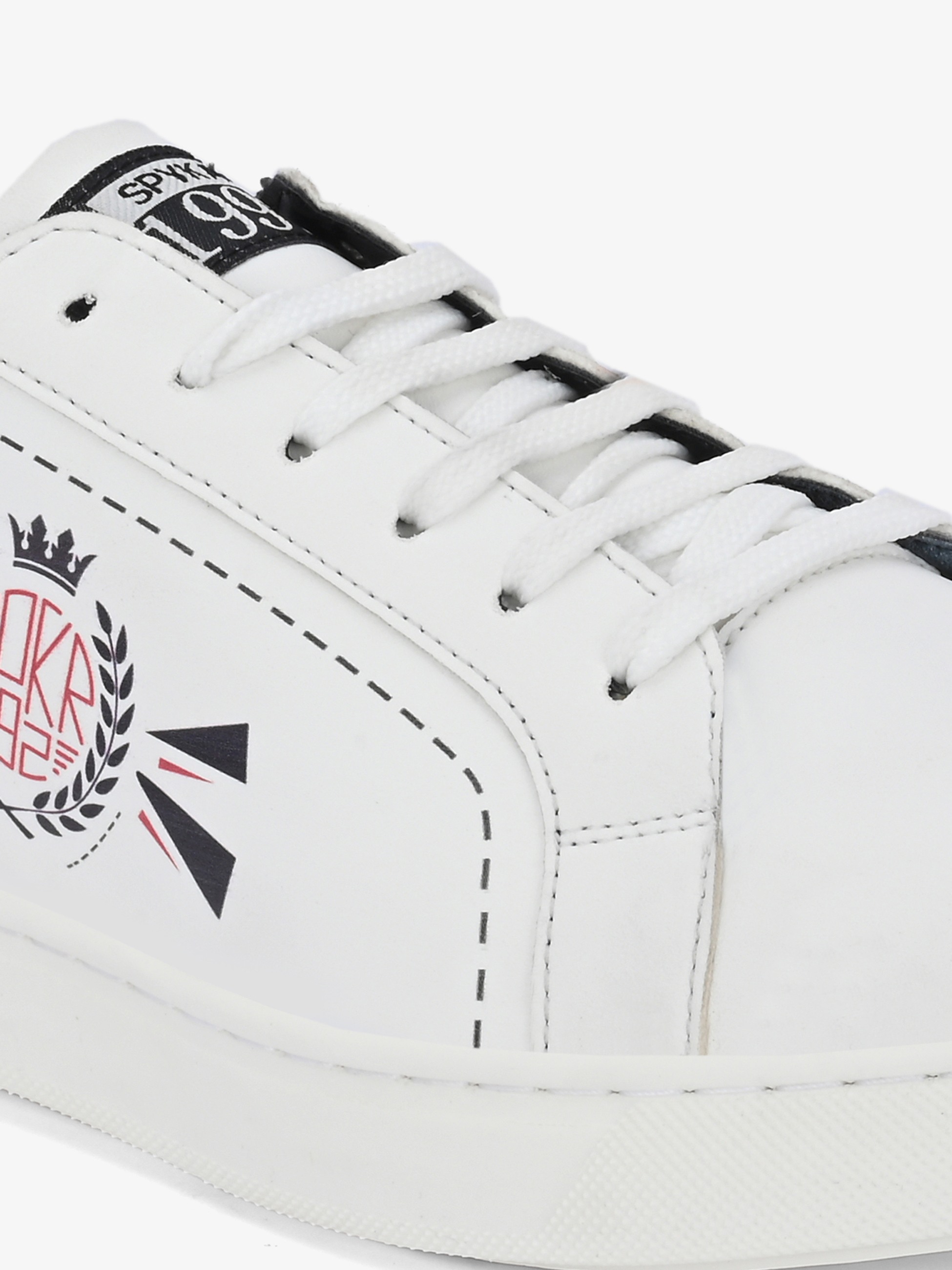Ryznar Men White-Red Fun Lace Up Sneaker