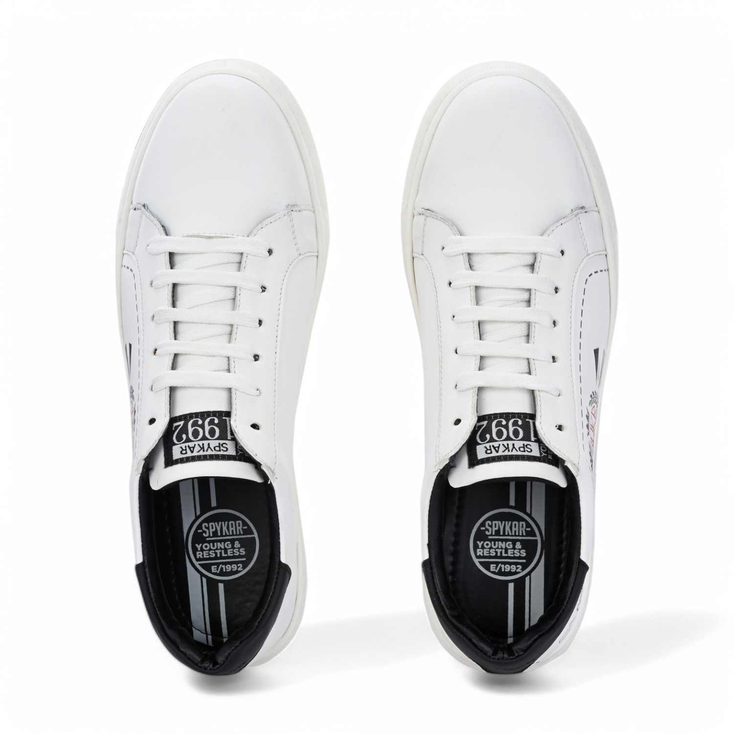 Ryznar Men White-Red Fun Lace Up Sneaker