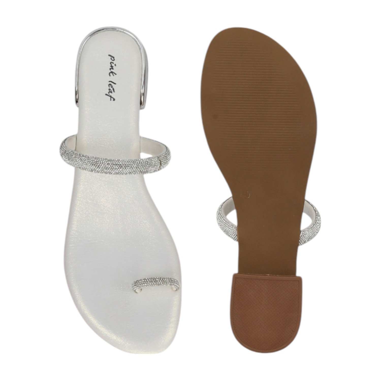 Women White Party with Embellished Stone Strap