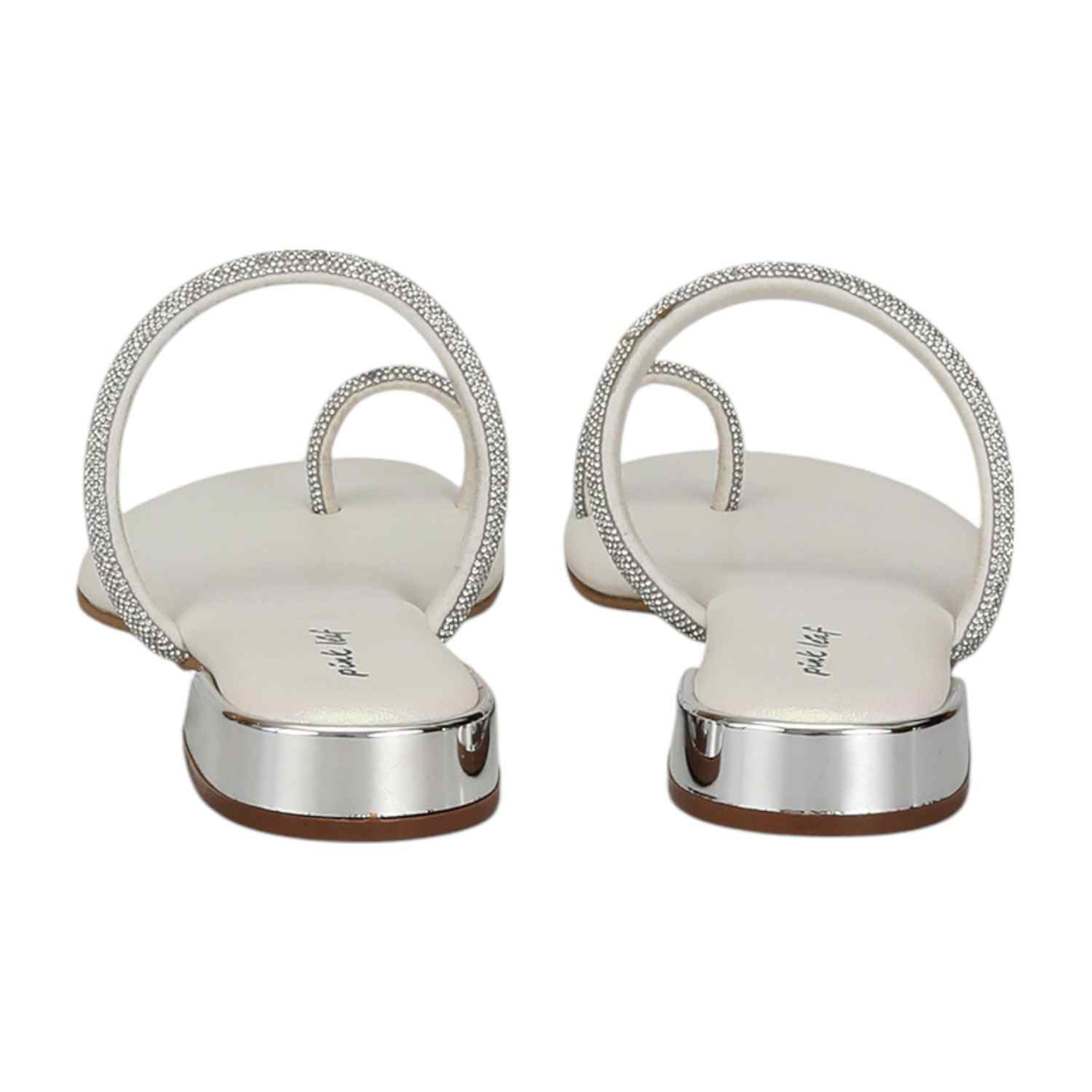 Women White Party with Embellished Stone Strap