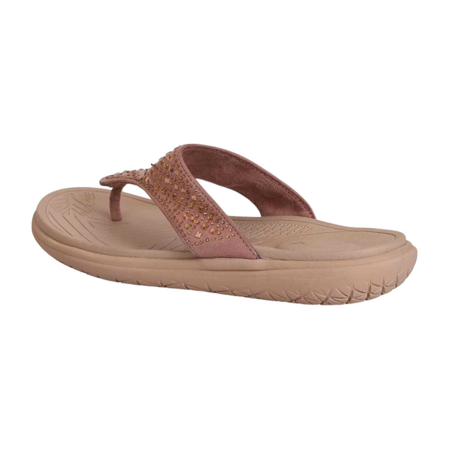 Women's Coral Glow Embellished Thong Sandals