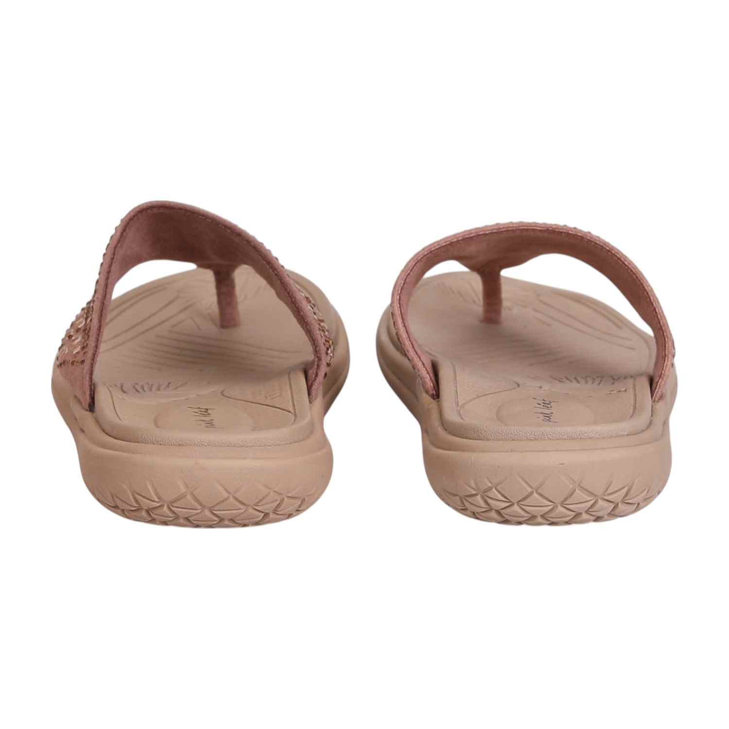 Women's Coral Glow Embellished Thong Sandals
