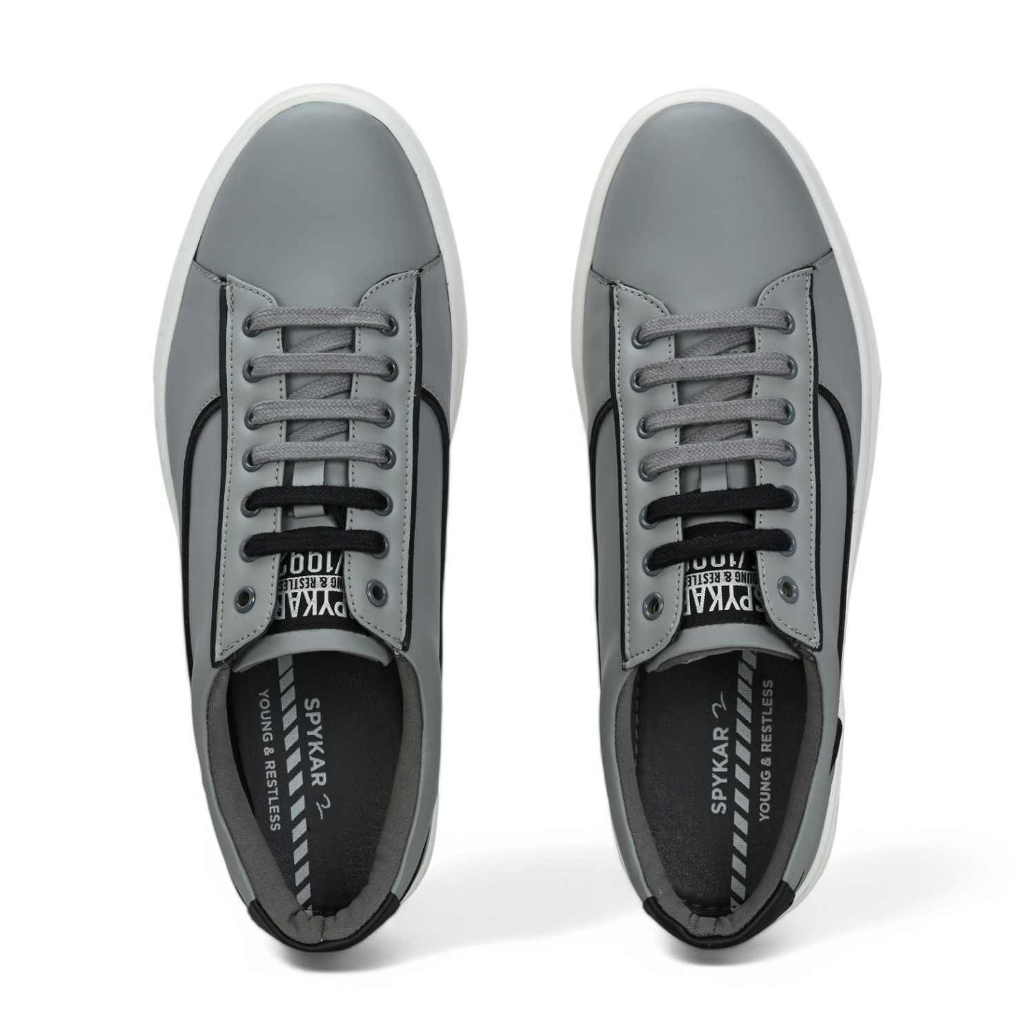 Emil Men Grey Basic Lace Up Sneaker
